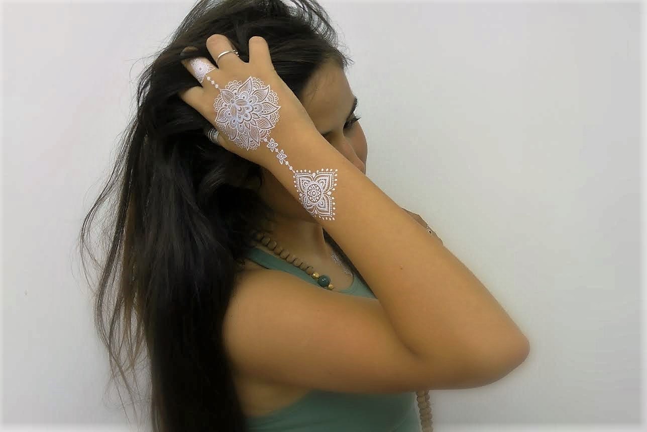 Blume Tattoo, Temporäres Henna Mehndi Langes Brauttattoo von Etsy - TattootopiaTattoos