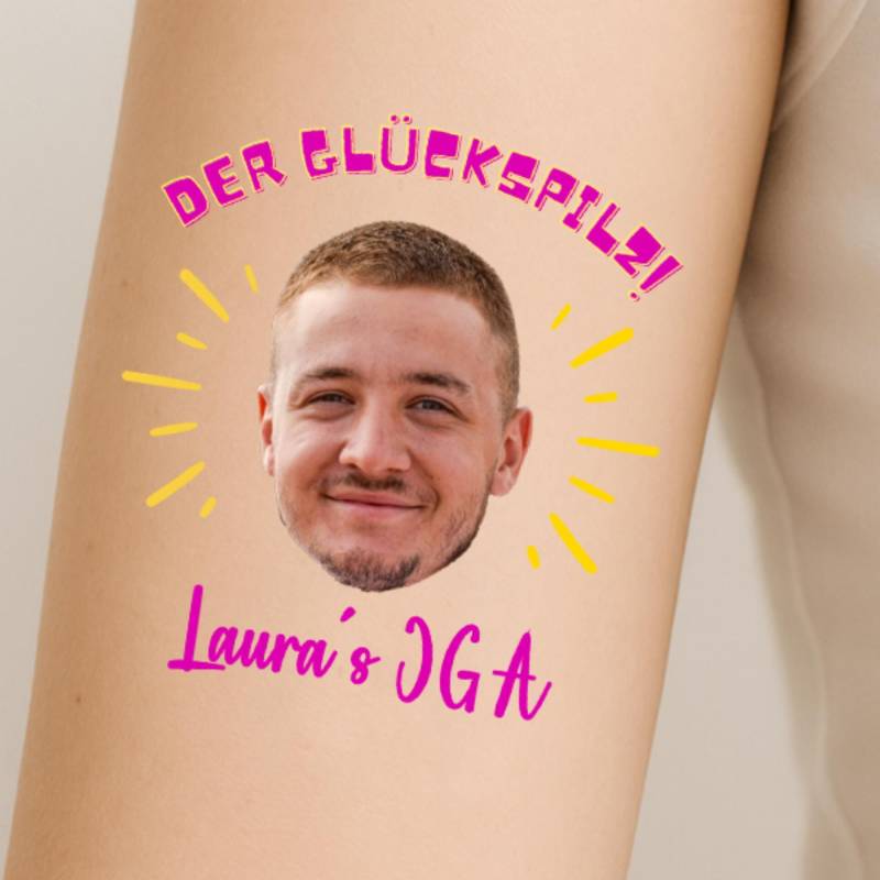 Jga Tattoo Mit Gesicht I Personalisierte Party Tattoos Brautparty Team Braut Accessoire Gesichtstattoos Für Bachelorette von Etsy - TattsyMe