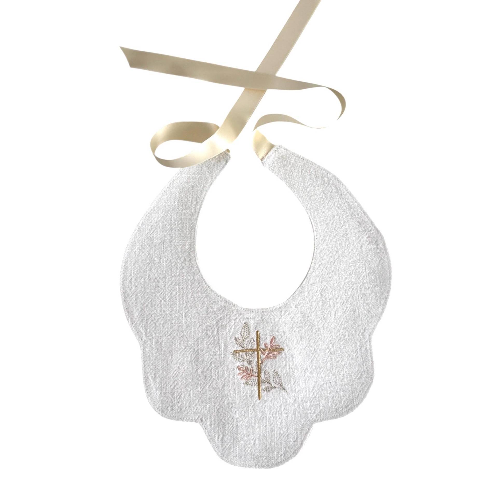 Babylätzchen Aus Leinen Bestickt Für Taufe, Baby Bib Mit Kreuz, Taufgeschenk & Andenken An Die Taufe Babylätzchen Aus Leinen Bestickt Für Taufe, Baby Bib Mit Kreuz, Taufgeschenk & Andenken An Die Taufe von Etsy - Taufkleiddesign