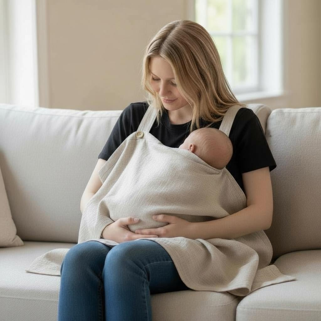 Stilltuch Leinen Baumwolle Musselin Sand - Stillen Unterwegs von Etsy - Taufkleiddesign