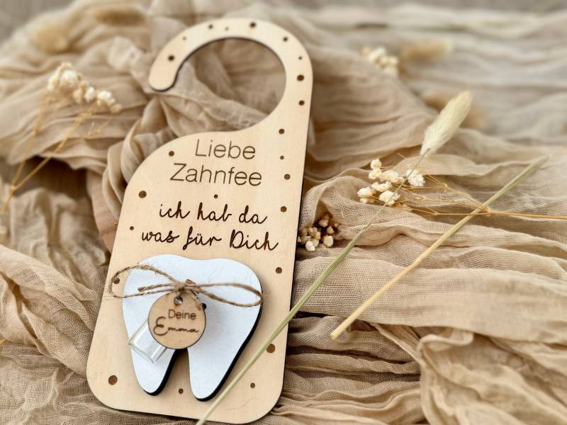 Zahnfee Personalisiertes Türschild/Zahn Aufbewahrung /Holzschild Für Kinderzimmer/ Namensschild Tür/ Personalisiertes Deko Kinderzimmer von Etsy - TautropfenMagie