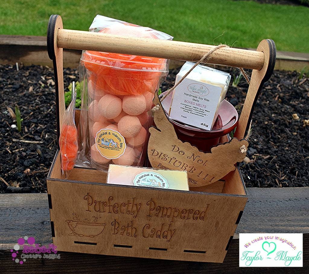 Pamper Caddy, Badekometen, Handgemachte Seife, Wachs Schmilzt, Wachsbrenner, Geschenkset Entspannend, Weihnachtsverwöhngeschenke, Geschenke, Luxus von Etsy - TaylorMaydeuk