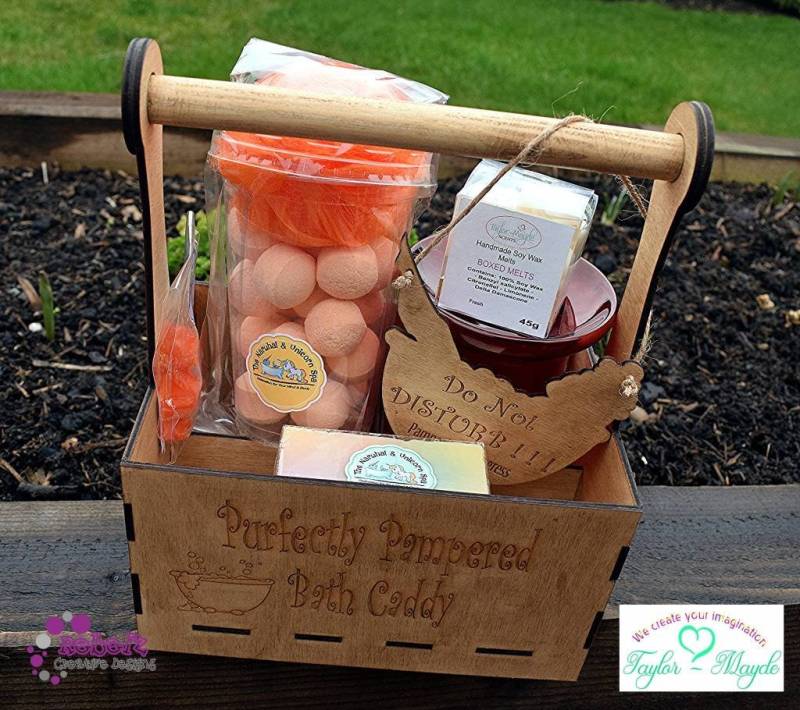 Pamper Caddy, Badekometen, Handgemachte Seife, Wachs Schmilzt, Wachsbrenner, Geschenkset Entspannend, Weihnachtsverwöhngeschenke, Geschenke, Luxus von Etsy - TaylorMaydeuk