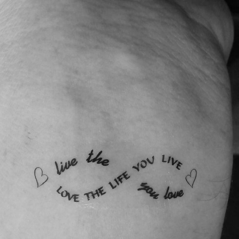 Handgelenk Infinity Temporäres Tattoo. Liebe Das Leben, Du Lebst Lebe Liebst. Oder Für Knöchel Oder Hals von Etsy - Tempitat