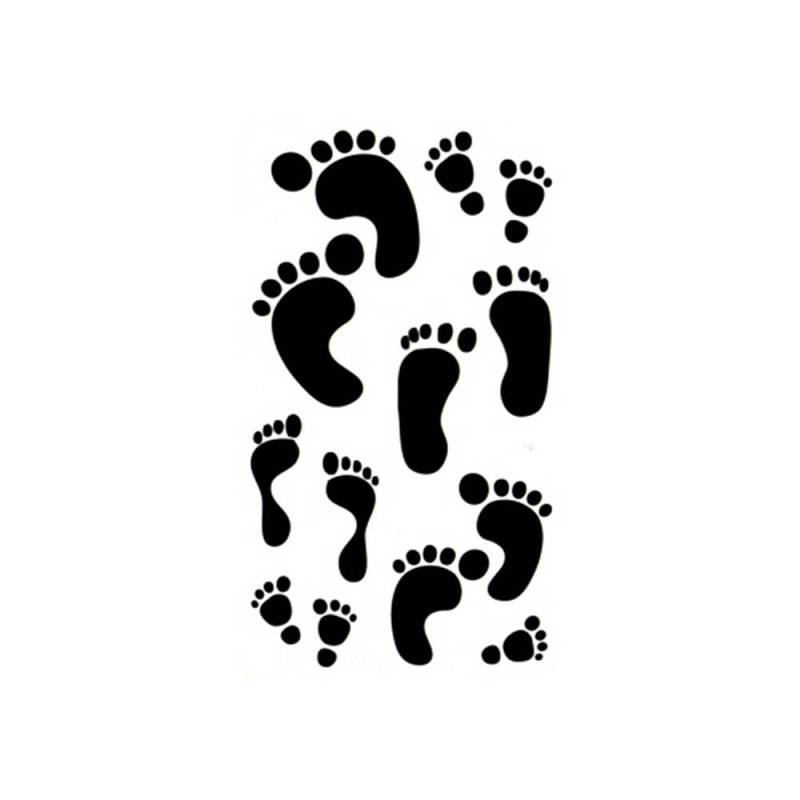 Menschliche Linke Rechte Fußabdrücke Temporäre Gefälschte Tattoo Fett Körper Kunst Transfer Waterpoof Fancy Kleid von Etsy - Tempitat