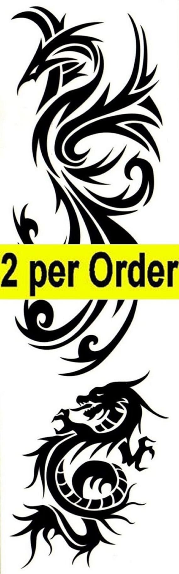 Phoenix & Dragon Fake Tattoo Body Art Transfer Wassermann Kostüm Phoenix & Dragon Fake Tattoo Body Art Transfer Wassermann Kostüm von Etsy - Tempitat