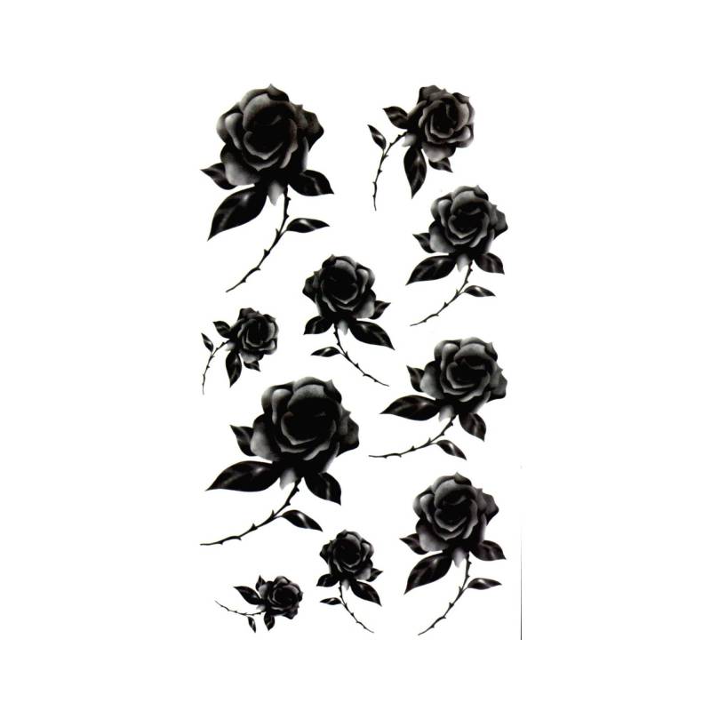 Rose Temporäre Gefälschte Tattoo Fett Körper Kunst Transfer Waterpoof Fancy Kleid von Etsy - Tempitat