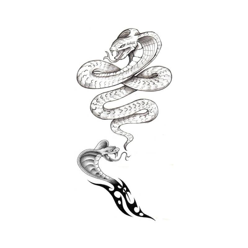 Schlange Cobra Temporäre Fake Tattoo Bold Body Art Transfer Waterpoof Ausgefallenes Kleid von Etsy - Tempitat