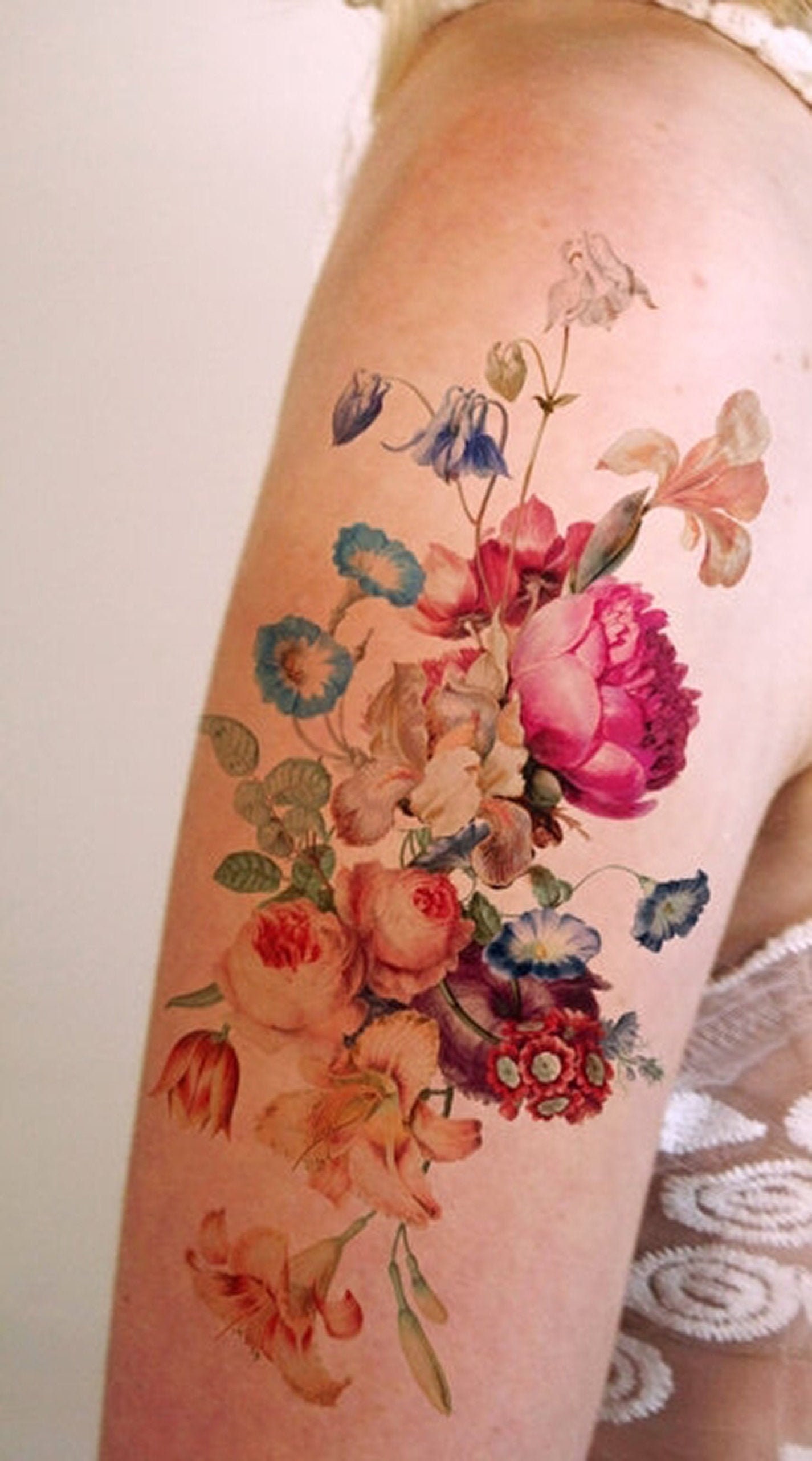 Vintage Blumen Temporäres Tattoo, Blumenschmuck, Boho Festival Tattoo Vintage Blumen Temporäres Tattoo, Blumenschmuck, Boho Festival Tattoo von Etsy - Tempitat