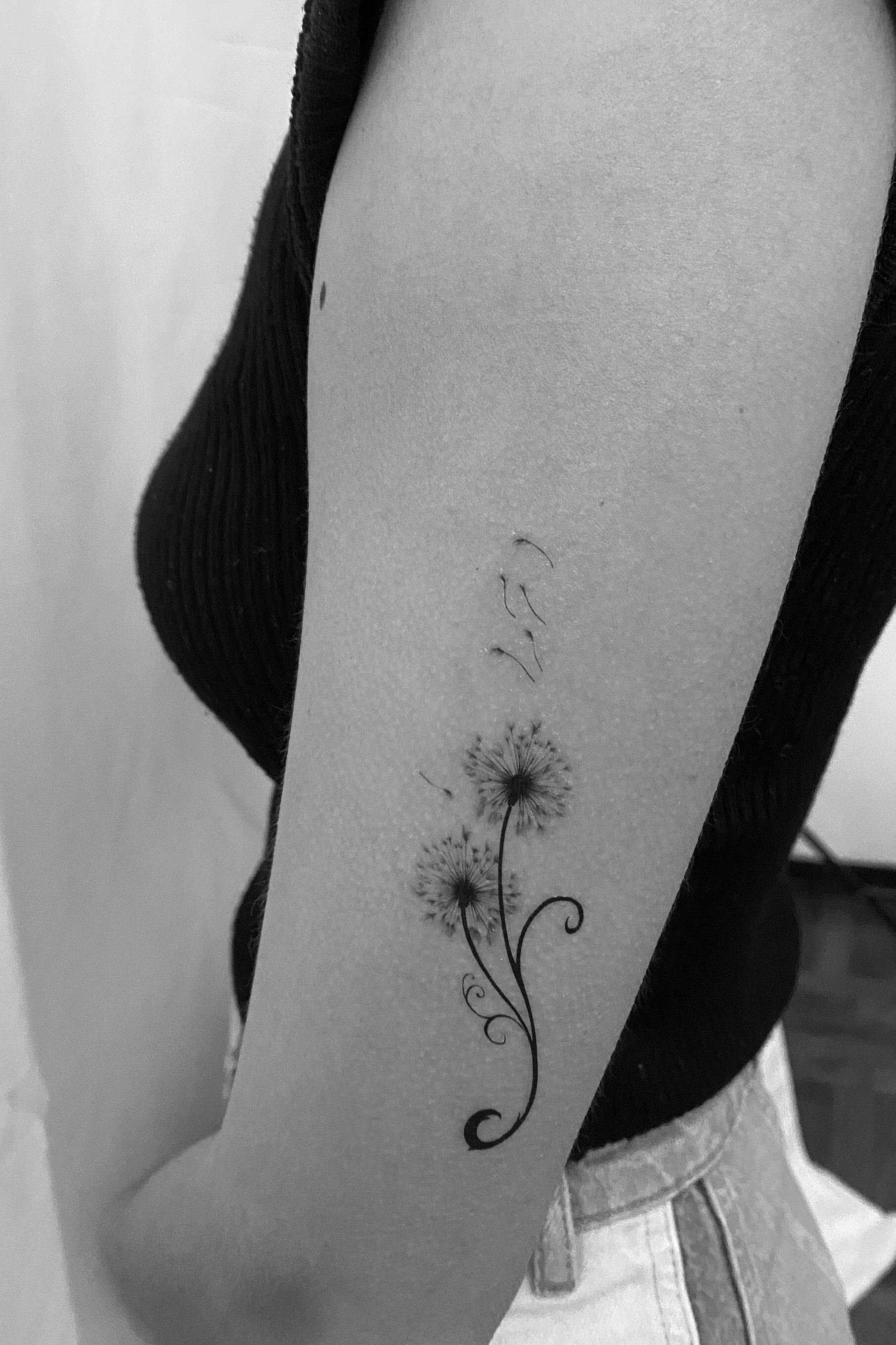 Löwenzahn Temporäres Tattoo/Blume Florales Löwenzahn Temporäres Tattoo/Blume Florales von Etsy - TemporaryTattooInc