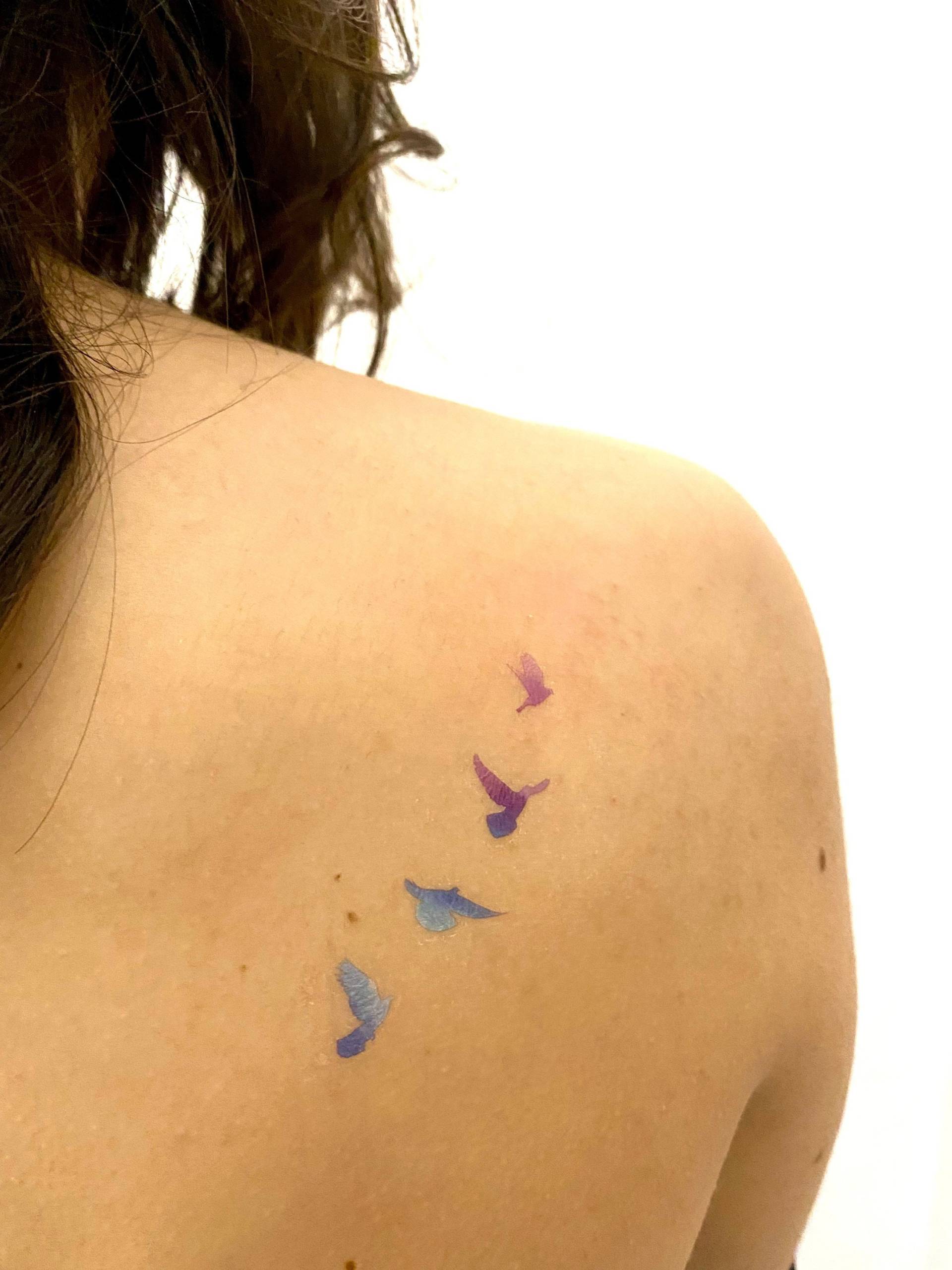 Vögel Temporäres Tattoo | 2Er Set/Kleine Fliegende von Etsy - TemporaryTattooInc