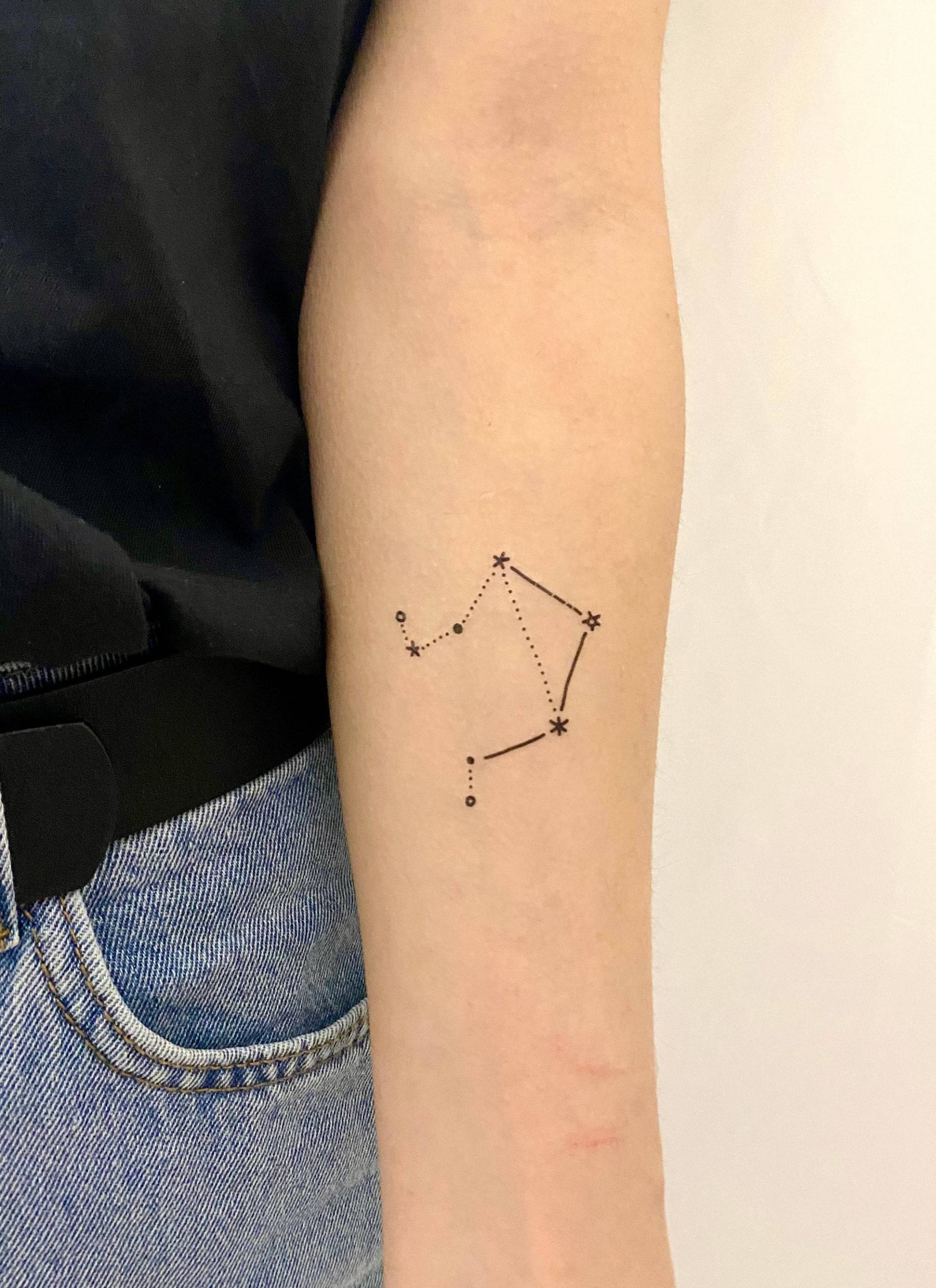 Waage Sternzeichen Temporäres Tattoo | 2Er Set Waage Sternzeichen Temporäres Tattoo | 2Er Set von Etsy - TemporaryTattooInc