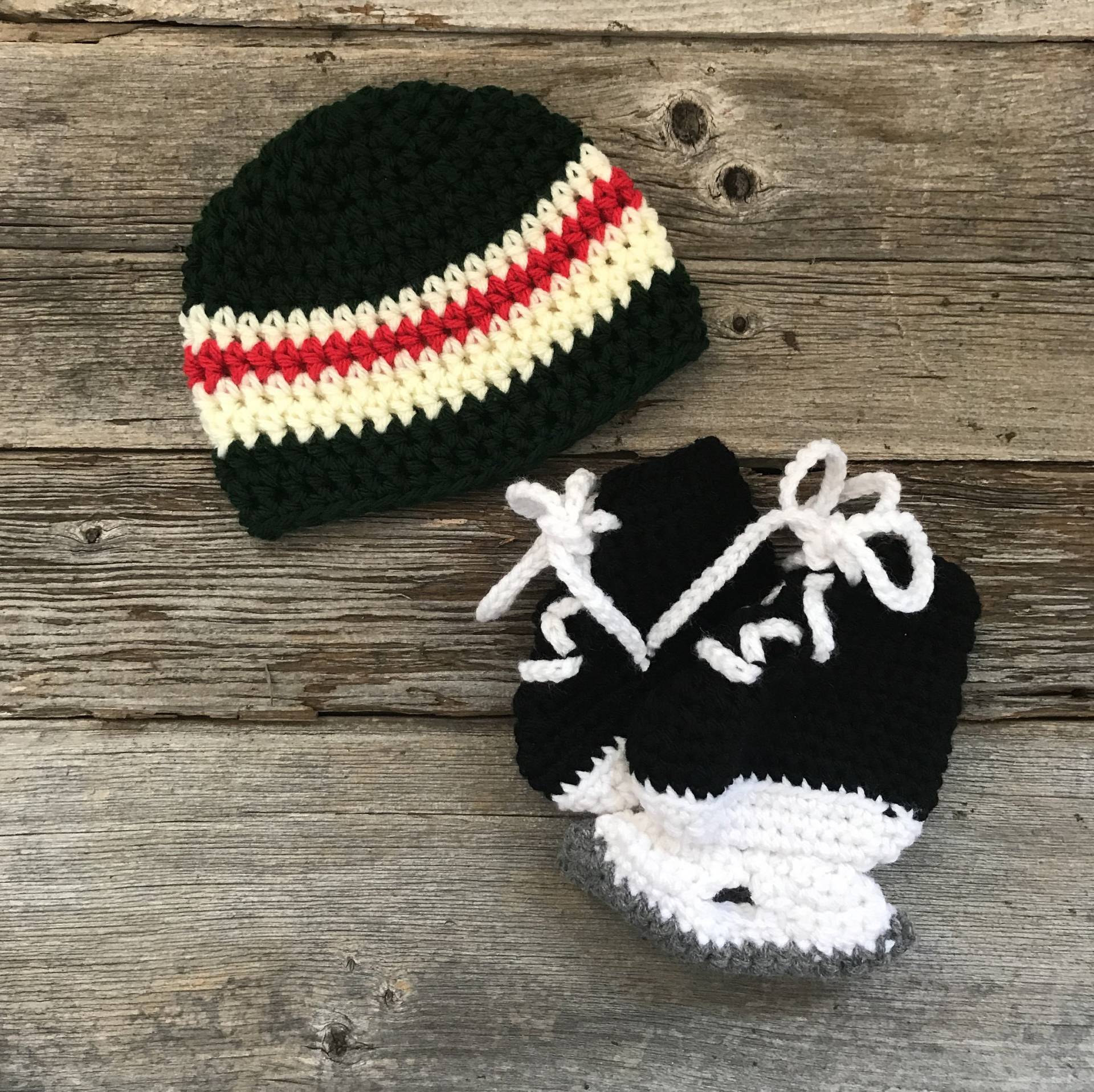 Newborn Hockey Outfit, Photography Prop, Gehäkeltes Skates von Etsy - Thatscrocheted