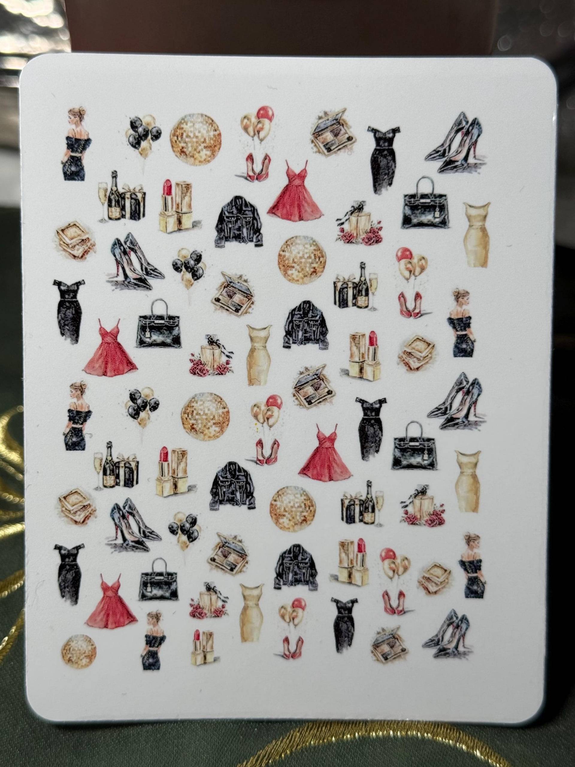 2D Nagelsticker Party, Partygirl, Glamour Abziehbild Nägel Wasserschiebefolie Nailart Stickers 2D Nagelsticker Party, Partygirl, Glamour Abziehbild Nägel Wasserschiebefolie Nailart Stickers von Etsy - TheArtofNaildesign