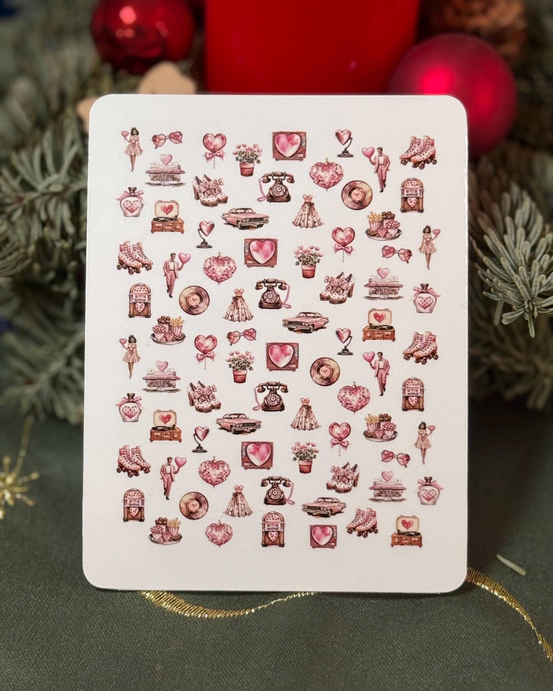 2D Nagelsticker Retro Valentinstag Wasserschiebe Stickers Für Nägel, Nailart Herz, Jukebox, Schallplatte 2D Nagelsticker Retro Valentinstag Wasserschiebe Stickers Für Nägel, Nailart Herz, Jukebox, Schallplatte von Etsy - TheArtofNaildesign