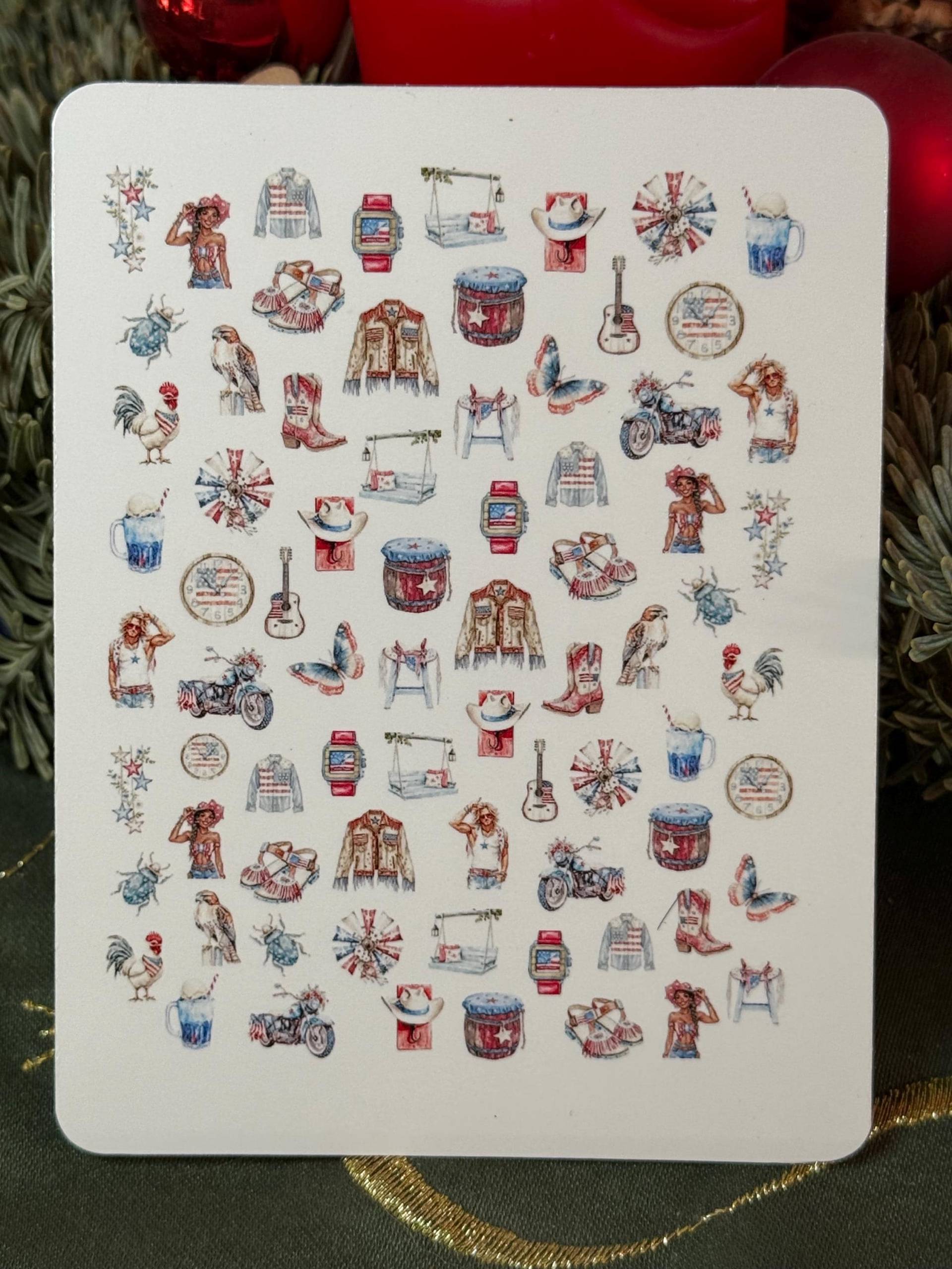 2D Wasser Nagelsticker 4Th July, Stickers Für Nägel, Nailart Western Usa, Unabhängigkeitstag, Cowgirl 2D Wasser Nagelsticker 4Th July, Stickers Für Nägel, Nailart Western Usa, Unabhängigkeitstag, Cowgirl von Etsy - TheArtofNaildesign