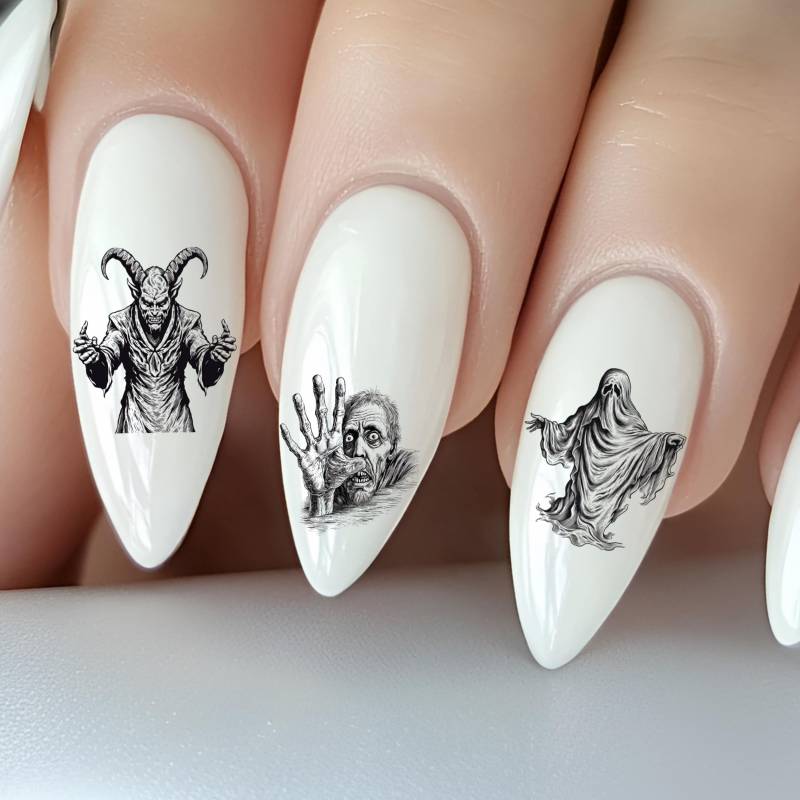 Antikes Halloween Wasser Nagelsticker, Wasserschiebe Stickers Nägel, Vampir, Viktorianisch, Gotisch, Dämon Antikes Halloween Wasser Nagelsticker, Wasserschiebe Stickers Nägel, Vampir, Viktorianisch, Gotisch, Dämon von Etsy - TheArtofNaildesign