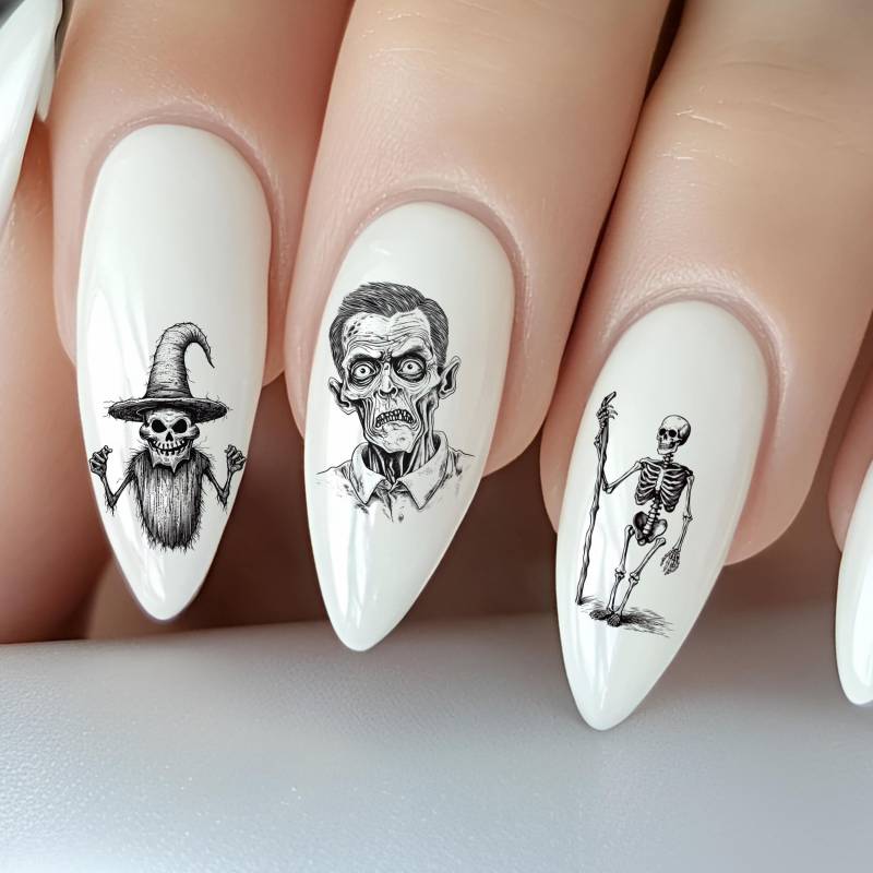 Antikes Halloween Wasser Nagelsticker, Wasserschiebe Stickers Nägel, Vampir, Viktorianisch, Gotisch, Gruseliger Geist Antikes Halloween Wasser Nagelsticker, Wasserschiebe Stickers Nägel, Vampir, Viktorianisch, Gotisch, Gruseliger Geist von Etsy - TheArtofNaildesign