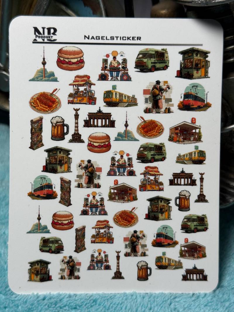 Berlin Wasser Nagelsticker, Wasserschiebe Sticker Für Nägel, Nailart Stickers Skyline, Deutschland, Urlaub von Etsy - TheArtofNaildesign