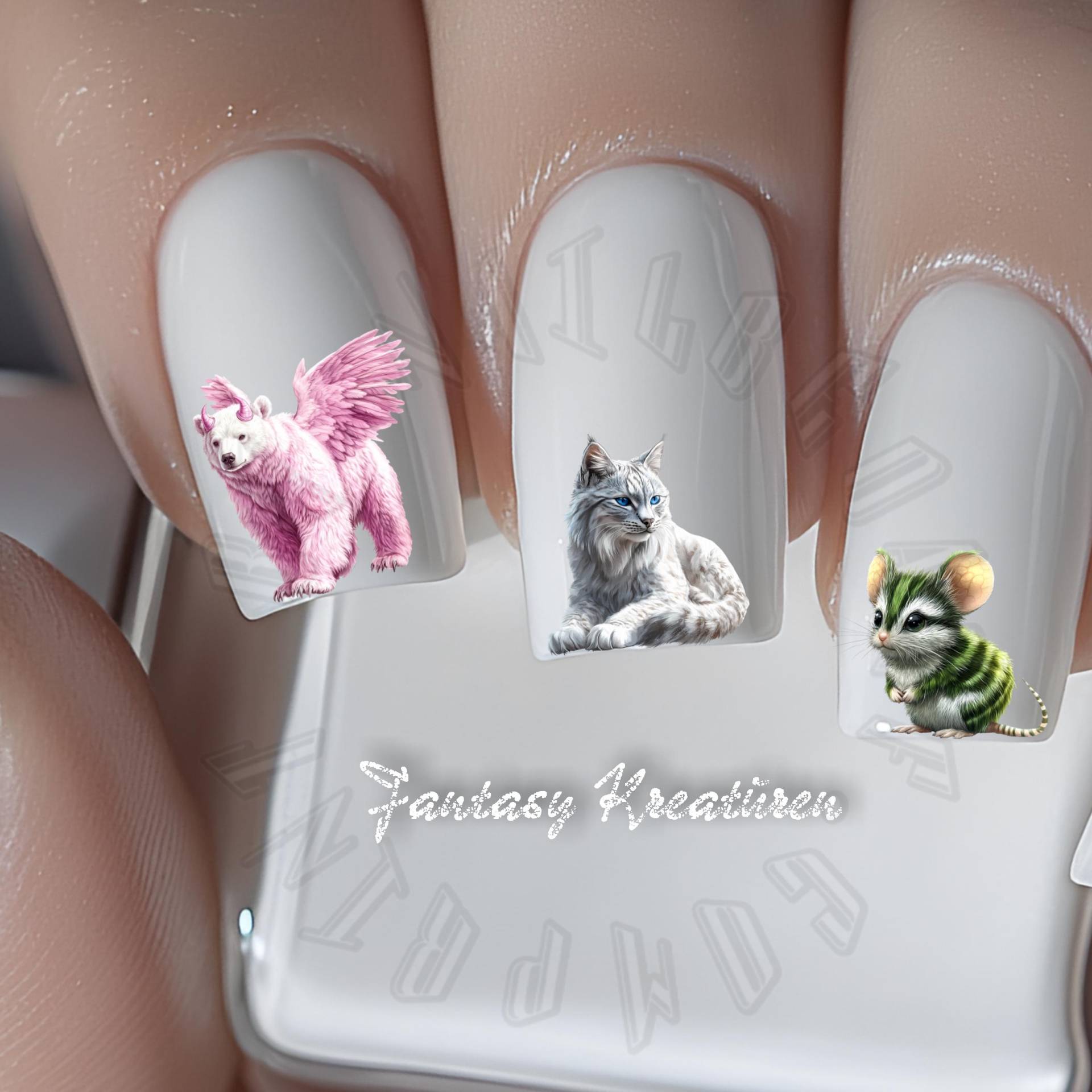 Fantasy-Kreaturen Wasser Nagelsticker, Wasserschiebe Sticker Für Nägel, Nagel Sticker, Wesen Aus Mythologie, Fabelwesen von Etsy - TheArtofNaildesign