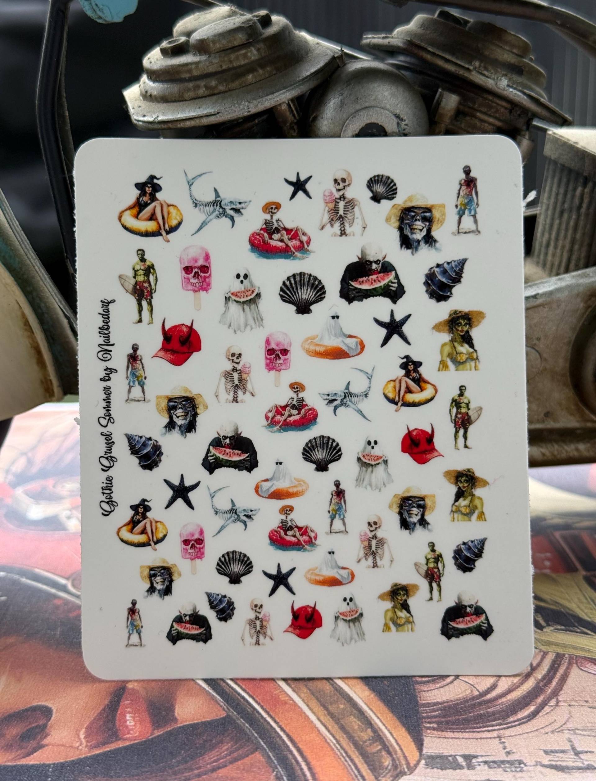 Gothic Gruseliger Sommer Urlaub Nailart Wasserschiebe Stickers Für Nägel, Nagelsticker Geist Melone Skelett, Vampir, Hexe Gothic Gruseliger Sommer Urlaub Nailart Wasserschiebe Stickers Für Nägel, Nagelsticker Geist Melone Skelett, Vampir, Hexe von Etsy - TheArtofNaildesign
