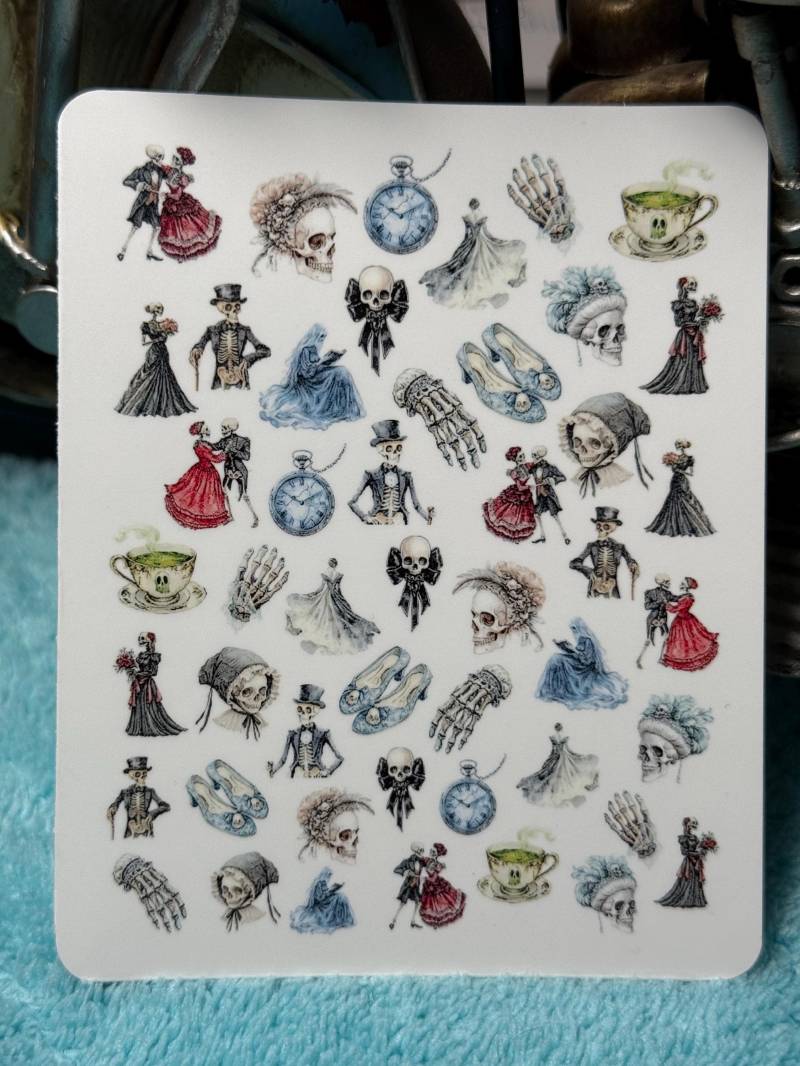 Gothic Halloween Nailart Wasserschiebe Stickers Für Nägel, Nagelsticker Antik, Gruselig, Rustikal von Etsy - TheArtofNaildesign