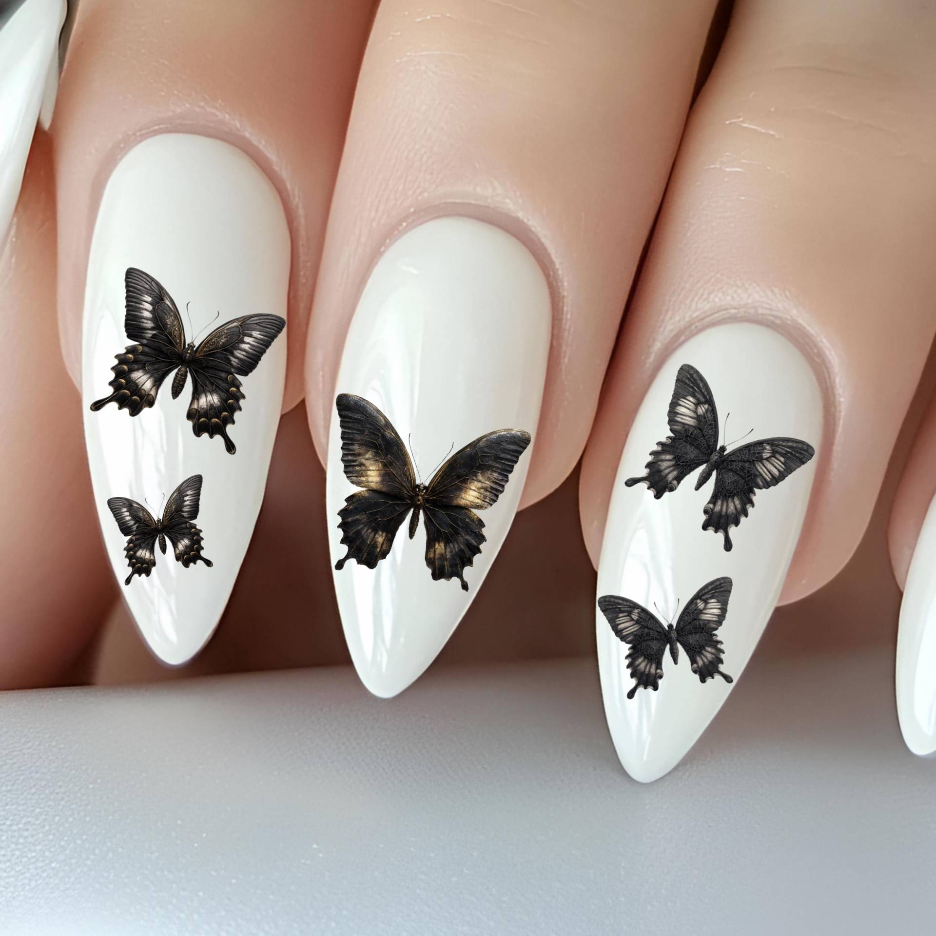 Gothic Schmetterling Wasser Nagelsticker, Wasserschiebe Stickers Nägel, Falter, Dunkle Schmetterlinge Gothic Schmetterling Wasser Nagelsticker, Wasserschiebe Stickers Nägel, Falter, Dunkle Schmetterlinge von Etsy - TheArtofNaildesign