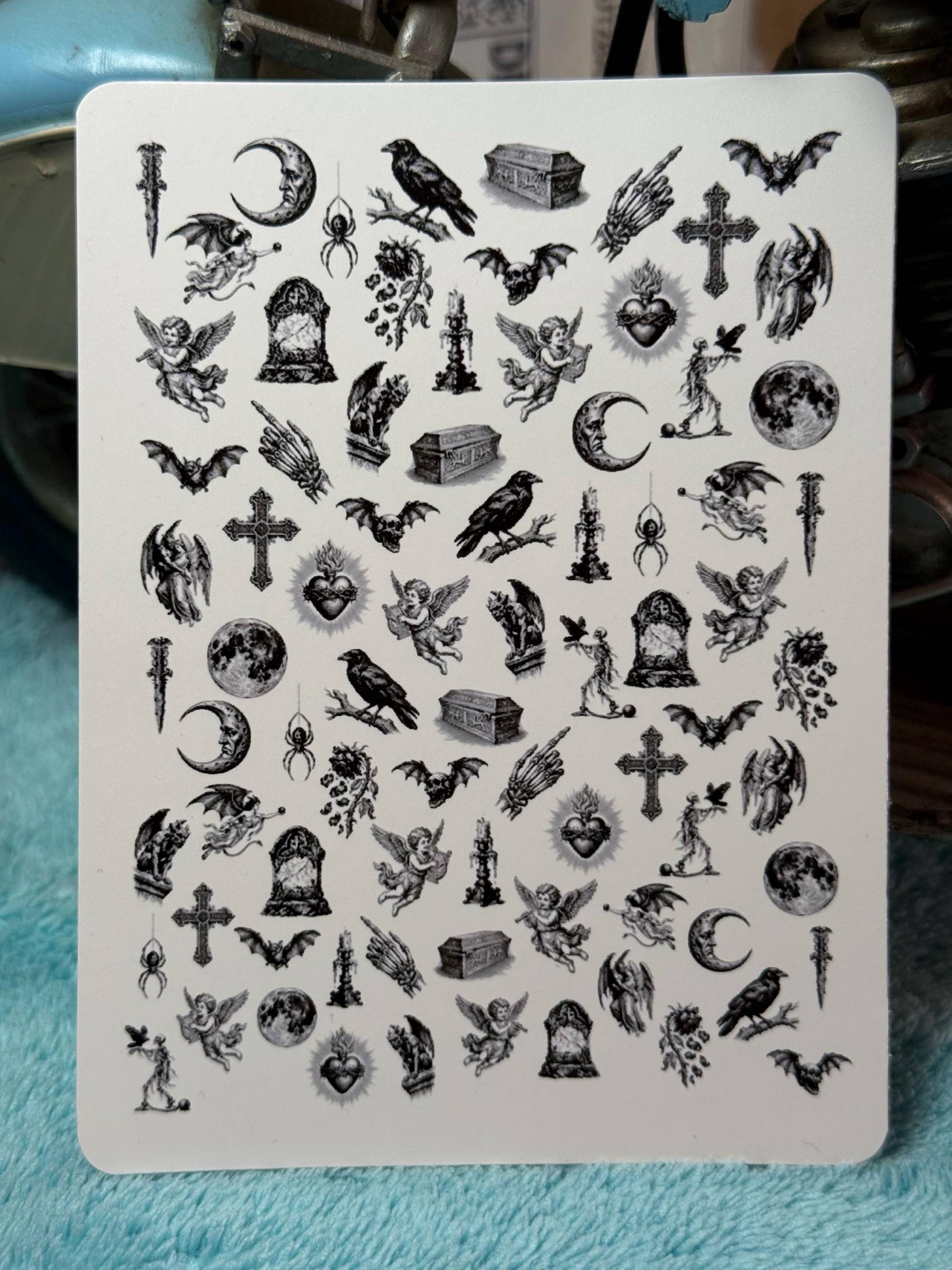 Gothic Vintage Wasser Nagelsticker, Wasserschiebe Sticker Für Nägel, Nagel Stickers Gruselig, Halloween Nailart von Etsy - TheArtofNaildesign