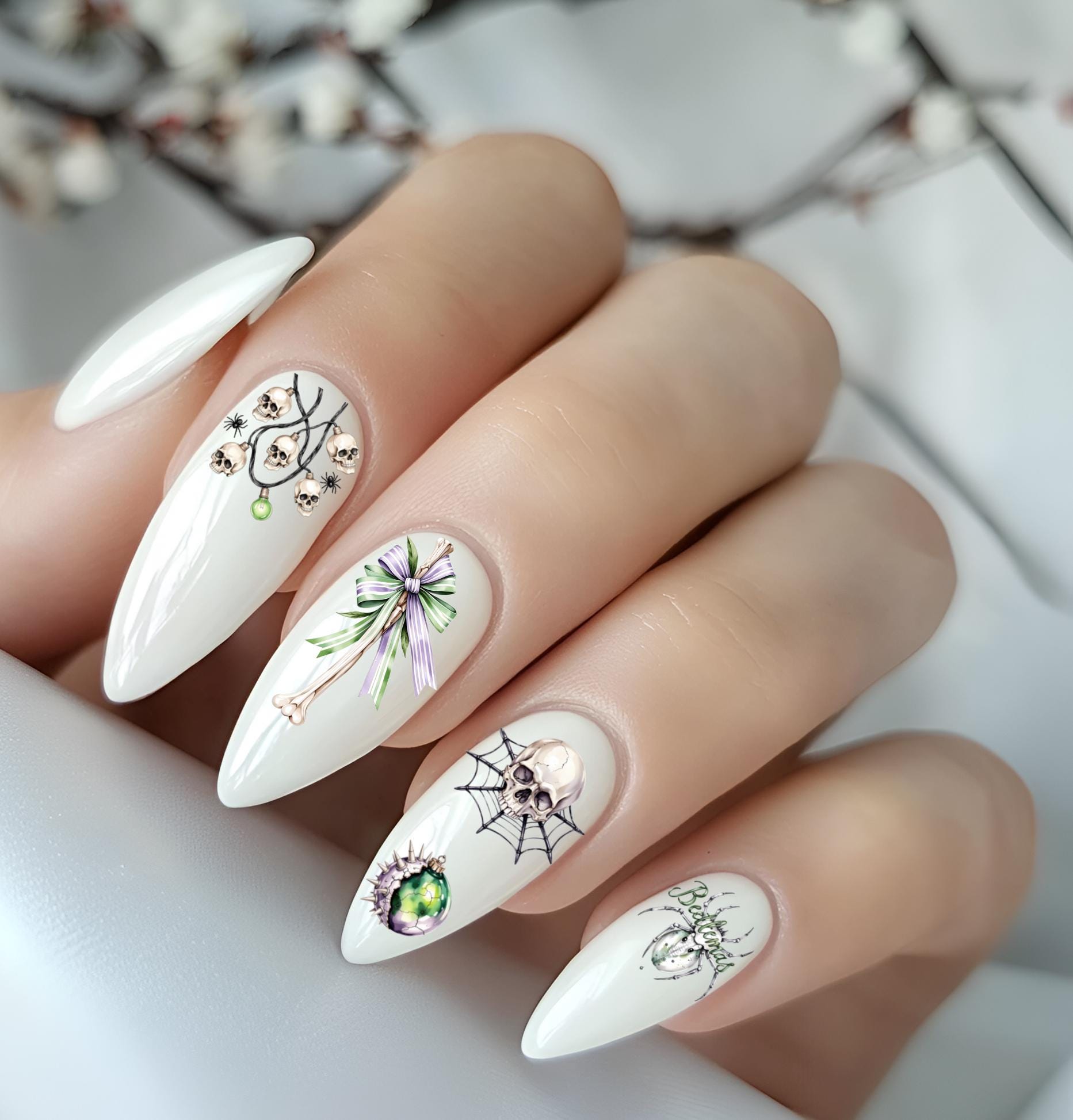 Gruslige Weihnachten Nagelsticker- Wasserschiebebilder Nägel - Nailart Gothic Art Wasserschiebe Sticker Grün Schwarz Weiß Gruslige Weihnachten Nagelsticker- Wasserschiebebilder Nägel - Nailart Gothic Art Wasserschiebe Sticker Grün Schwarz Weiß von Etsy - TheArtofNaildesign