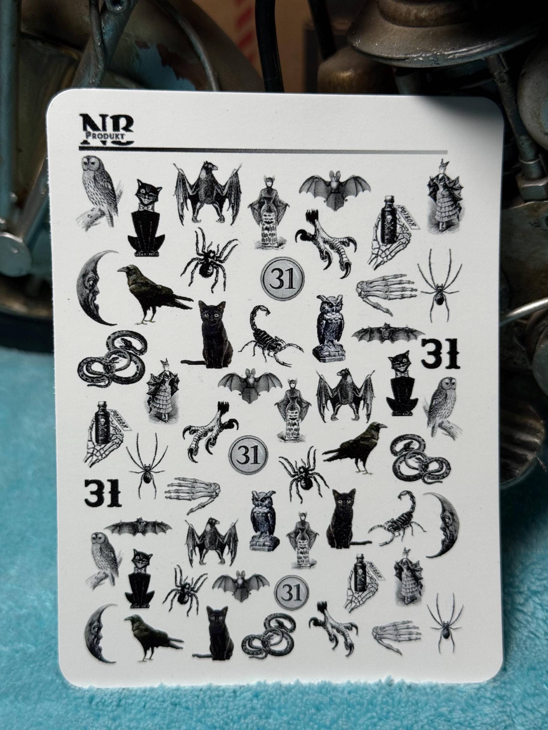 Halloween Wasser Nagelsticker , Wasserschiebe Sticker Für Nägel, Nagel Stickers Spinne, Eule, Rabe, Fledermaus von Etsy - TheArtofNaildesign