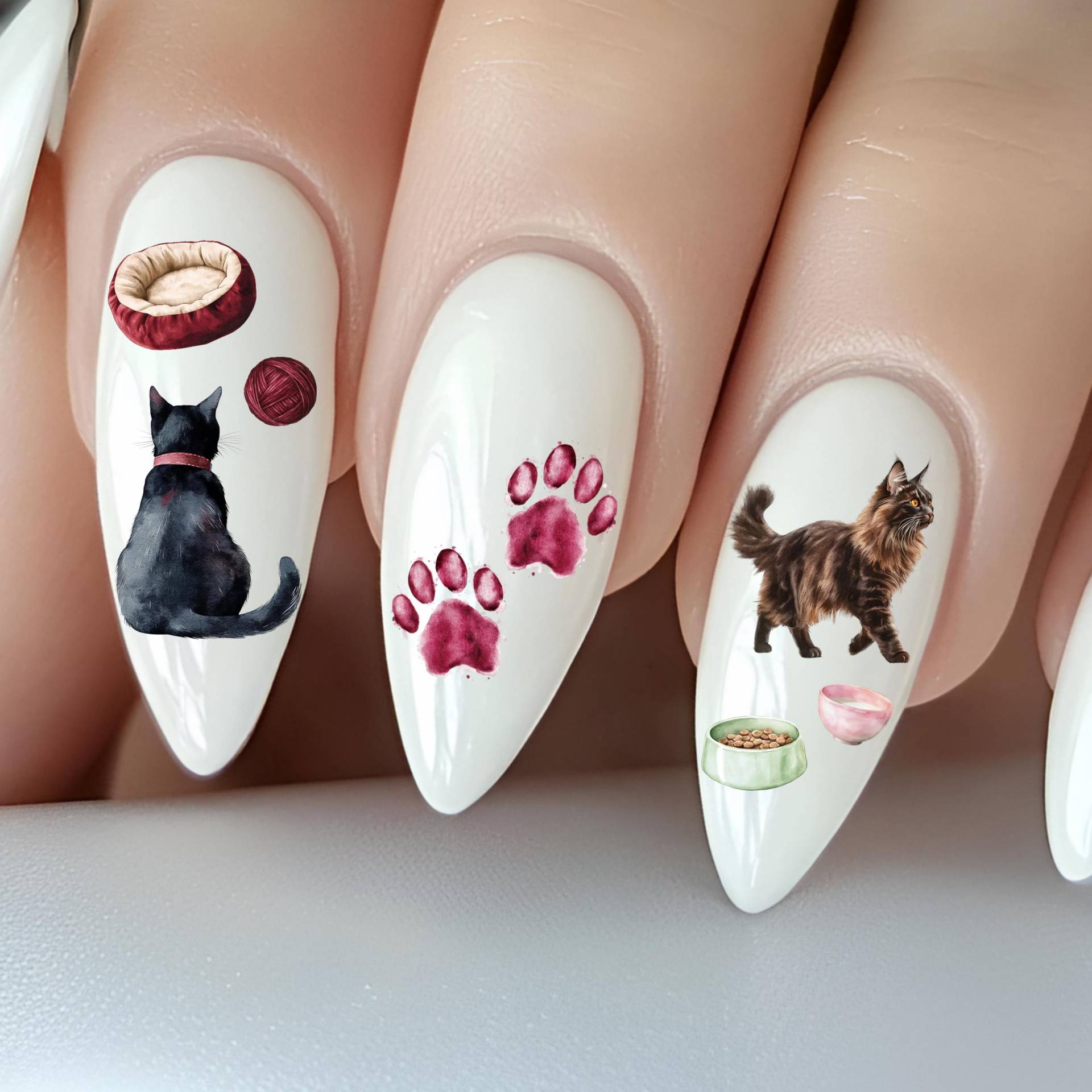 Katzenliebhaber Wasser Nagelsticker, Wasserschiebe Stickers Nägel, Süße Katzen, Katzenpfote Katzenliebhaber Wasser Nagelsticker, Wasserschiebe Stickers Nägel, Süße Katzen, Katzenpfote von Etsy - TheArtofNaildesign