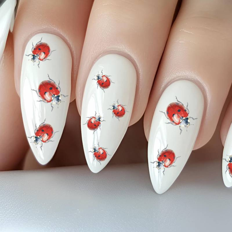 Marienkäfer Wasser Nagelsticker, Wasserschiebe Sticker Für Nägel, Nagel Stickers Glückbringer von Etsy - TheArtofNaildesign