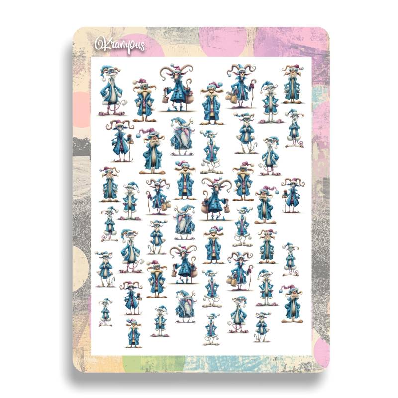 Nagel Sticker Krampus I Tattoo Wasserschiebe Nägel Nailart Schrulliger Dämonisch Hörner Fell Nageldesign von Etsy - TheArtofNaildesign