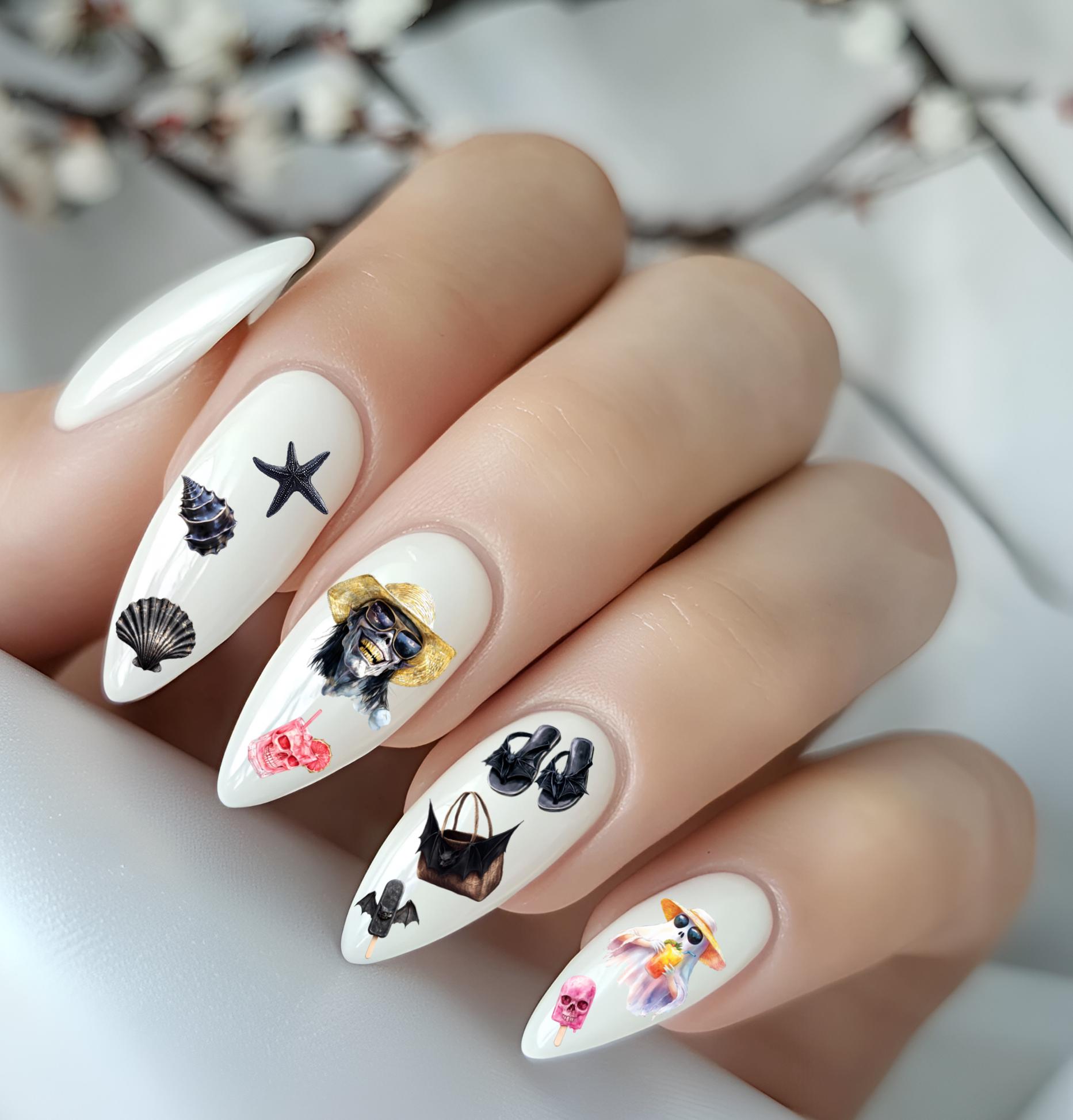 Nagel Wasser Aufkleber, Gruselig Strand Pool, Sommer, Urlaub, Wassernagel Abziehbild, Wasserschiebefolie Abziehbild Nagel Wasser Aufkleber, Gruselig Strand Pool, Sommer, Urlaub, Wassernagel Abziehbild, Wasserschiebefolie Abziehbild von Etsy - TheArtofNaildesign