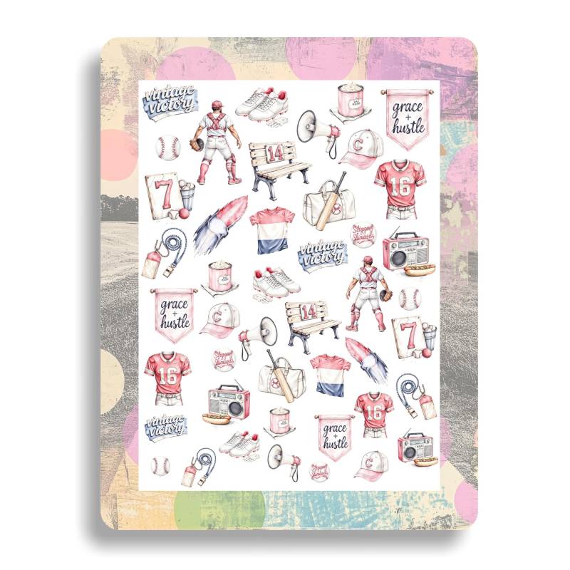 Nagel Wasser Aufkleber Baseball - Mädchen Spieltag Sportliche Nägel Wasserrutsche Nailart von Etsy - TheArtofNaildesign