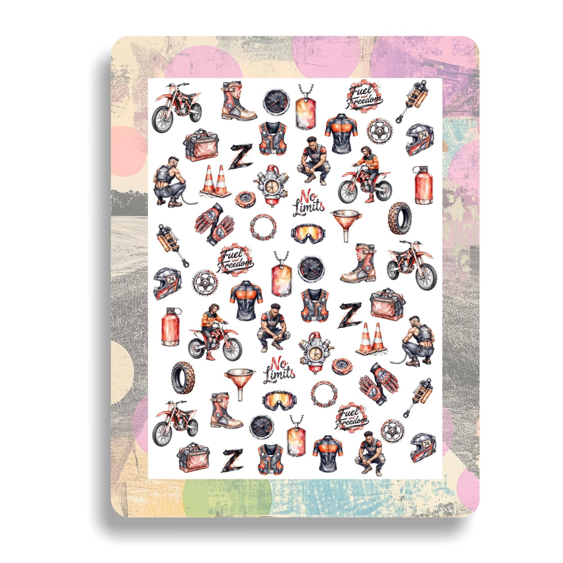 Nagel Wasser Aufkleber Motorrad Fan - Motocross Zubehör Wasserrutsche Nailart Ausrüstung von Etsy - TheArtofNaildesign