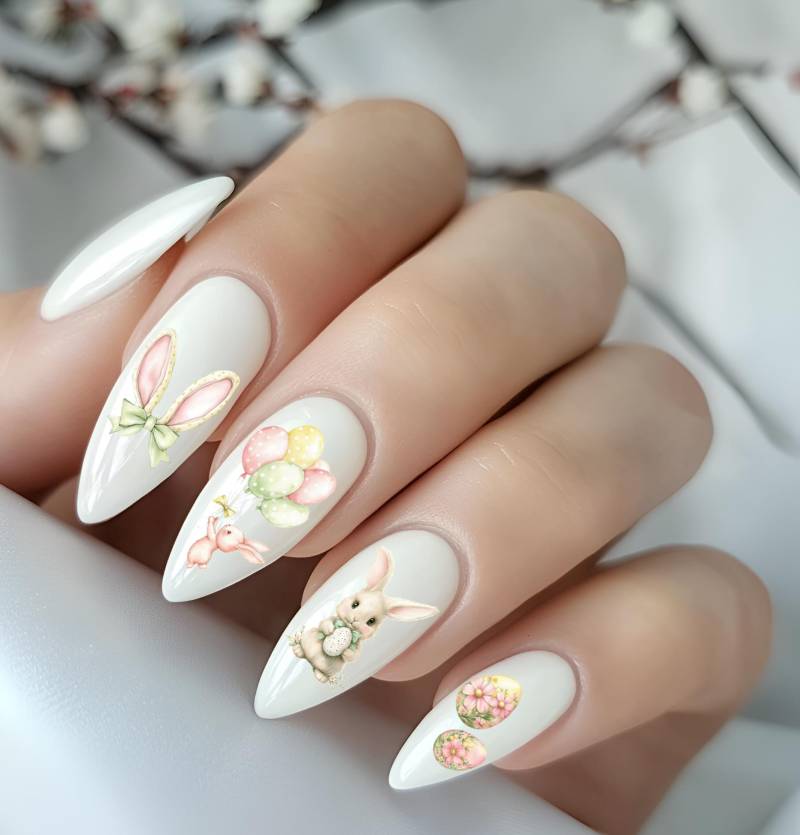 Nagelsticker Frühling Ostern Nailart Wasserschiebefolie Frühjahr, Frühlingszeit Blumen Blumensträuße, Tiere von Etsy - TheArtofNaildesign