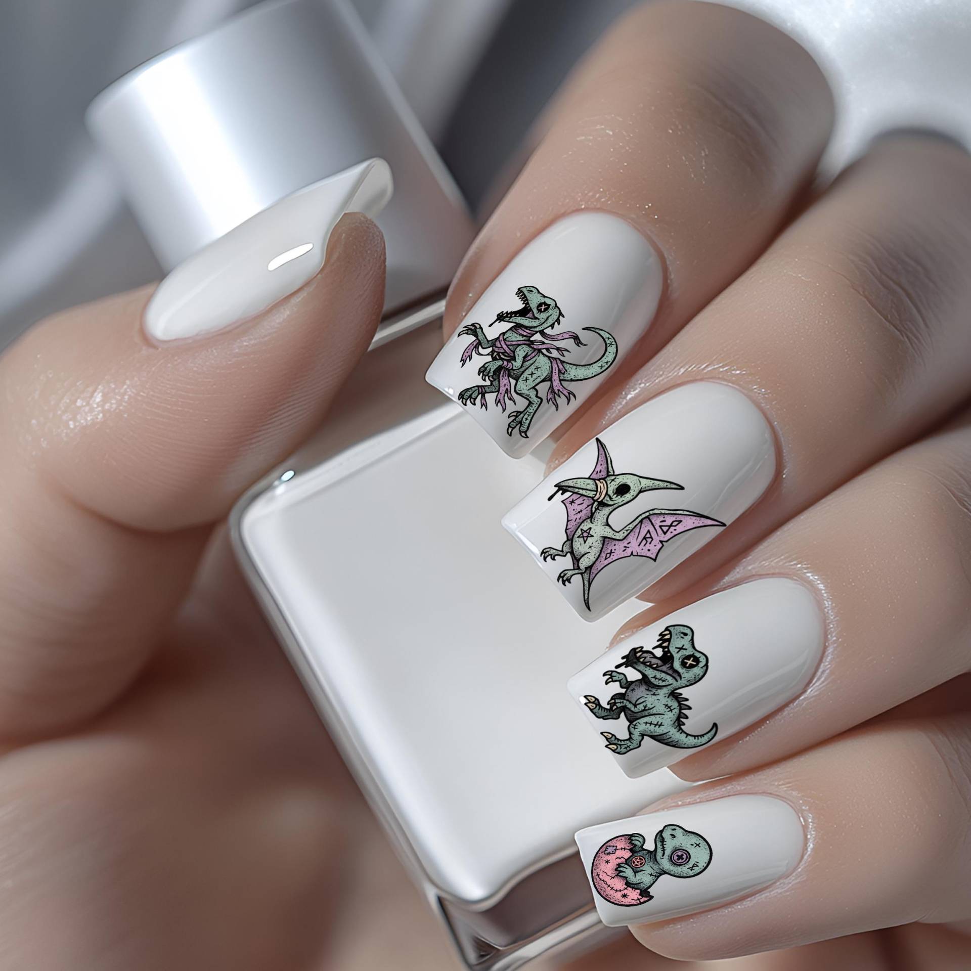 Nagelsticker Gothic Dinos Wasserschiebe Stickers Abziehbild Für Nägel Nailart Nageldesign Tiere Urzeit-Tiere, Dinosaurier Nagelsticker Gothic Dinos Wasserschiebe Stickers Abziehbild Für Nägel Nailart Nageldesign Tiere Urzeit-Tiere, Dinosaurier von Etsy - TheArtofNaildesign