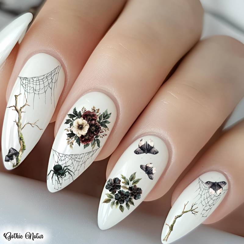 Nagelsticker Gothic Natur Pflanzen Blumengesteck - Wasserschiebefolie Stickers Nail Art Abziehbild Für Nägel Nagelsticker Gothic Natur Pflanzen Blumengesteck - Wasserschiebefolie Stickers Nail Art Abziehbild Für Nägel von Etsy - TheArtofNaildesign