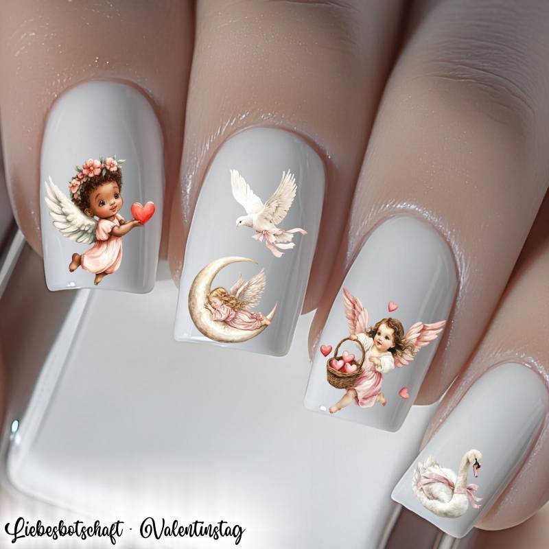 Nagelsticker Liebe, Liebesbote, Engel - Wasserschiebefolie Stickers Nail Art Abziehbild Für Nägel Nagelsticker Liebe, Liebesbote, Engel - Wasserschiebefolie Stickers Nail Art Abziehbild Für Nägel von Etsy - TheArtofNaildesign