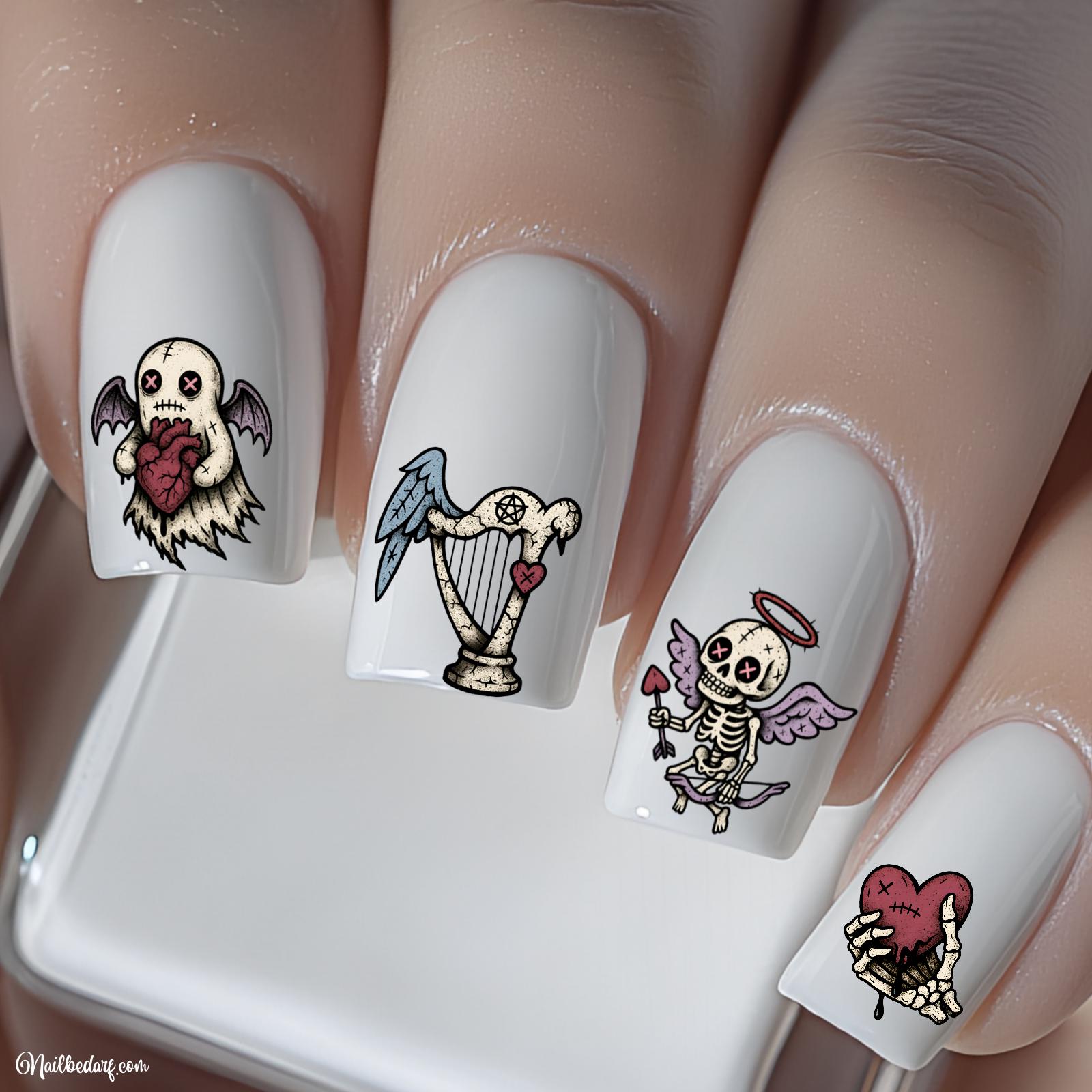 Nagelsticker Pastell Gothic Valentinstag - Wasserschiebefolie Stickers Nailart Abziehbild Nägel Nagelsticker Pastell Gothic Valentinstag - Wasserschiebefolie Stickers Nailart Abziehbild Nägel von Etsy - TheArtofNaildesign