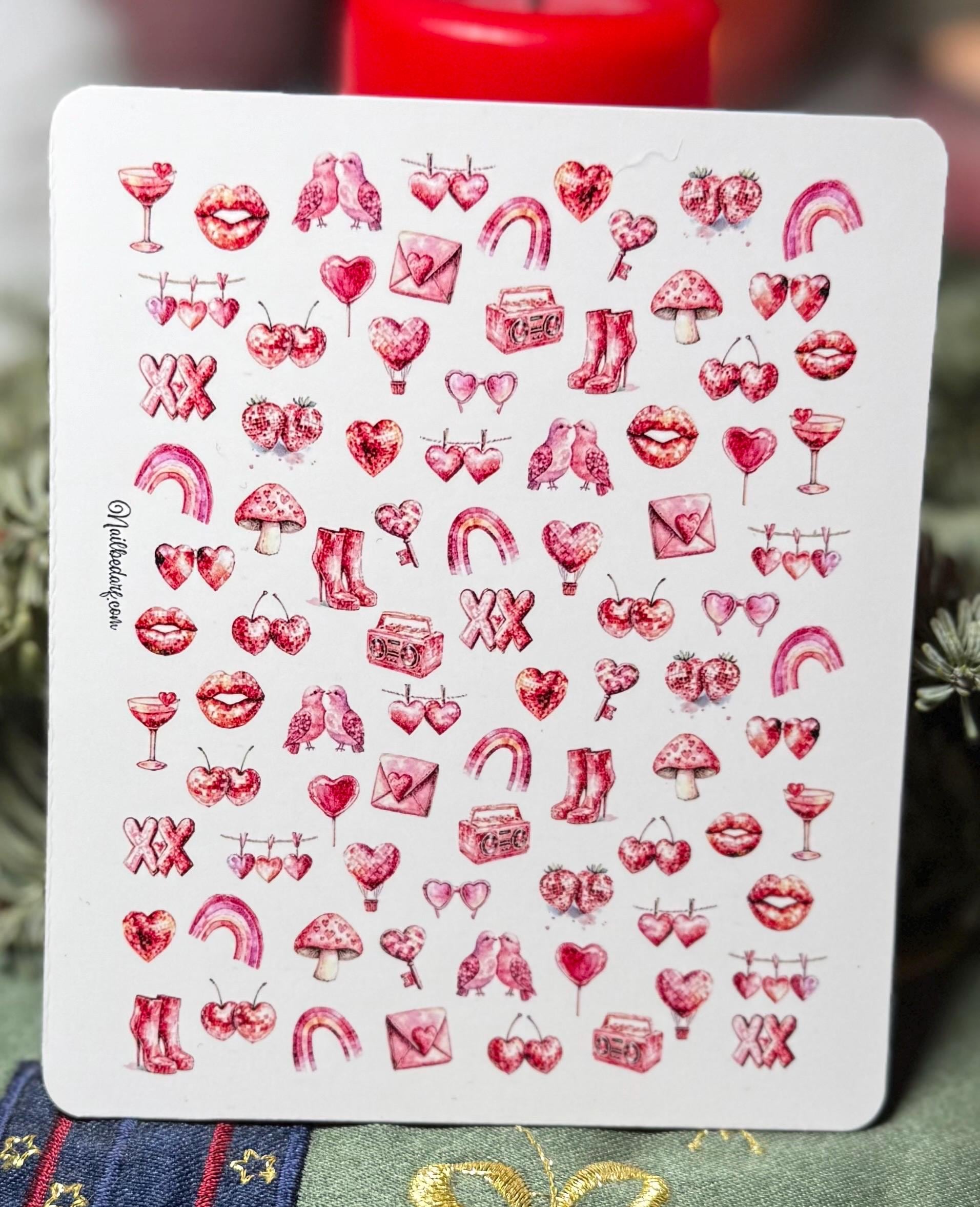 Nagelsticker Retro Valentinstag Herz Wasserschiebe Stickers Abziehbild Für Nägel Nailart Nageldesign Groovy Herzen Nagelsticker Retro Valentinstag Herz Wasserschiebe Stickers Abziehbild Für Nägel Nailart Nageldesign Groovy Herzen von Etsy - TheArtofNaildesign