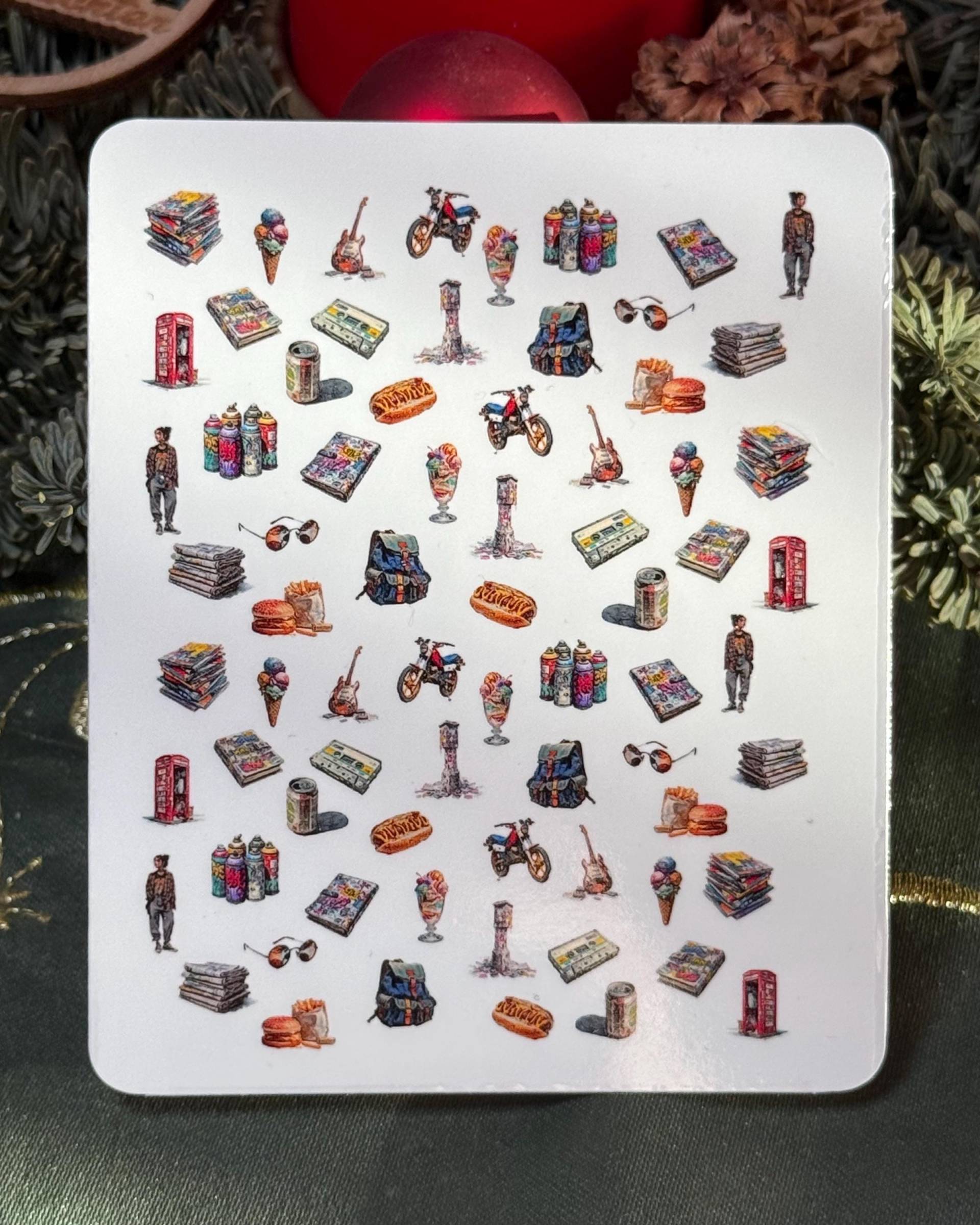 Nagelsticker Retro Wasserschiebe Stickers Für Nägel, Nailart 50Er Jahre Vintage Zeitung, Nickelbrille Nagelsticker Retro Wasserschiebe Stickers Für Nägel, Nailart 50Er Jahre Vintage Zeitung, Nickelbrille von Etsy - TheArtofNaildesign