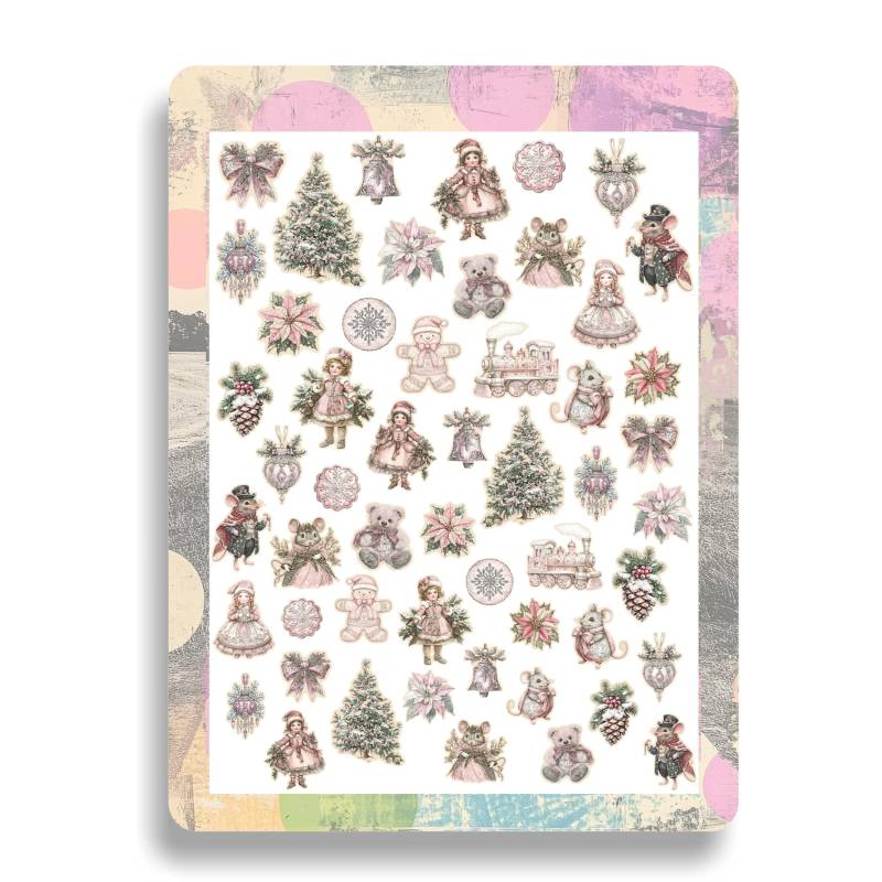 Nagelsticker Weihnachten I Tattoo Wasserschiebe Nägel Nailart Viktorianisch Geschenkschleife Tannenzapfen Süße Maus von Etsy - TheArtofNaildesign