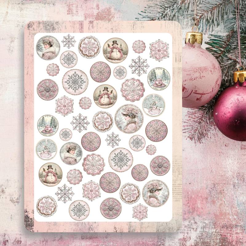 Nagelsticker Weihnachten I Tattoo Wasserschiebe Nägel Nailart Weihnachtsstempel Retro Schneeflocken Eiszeit von Etsy - TheArtofNaildesign