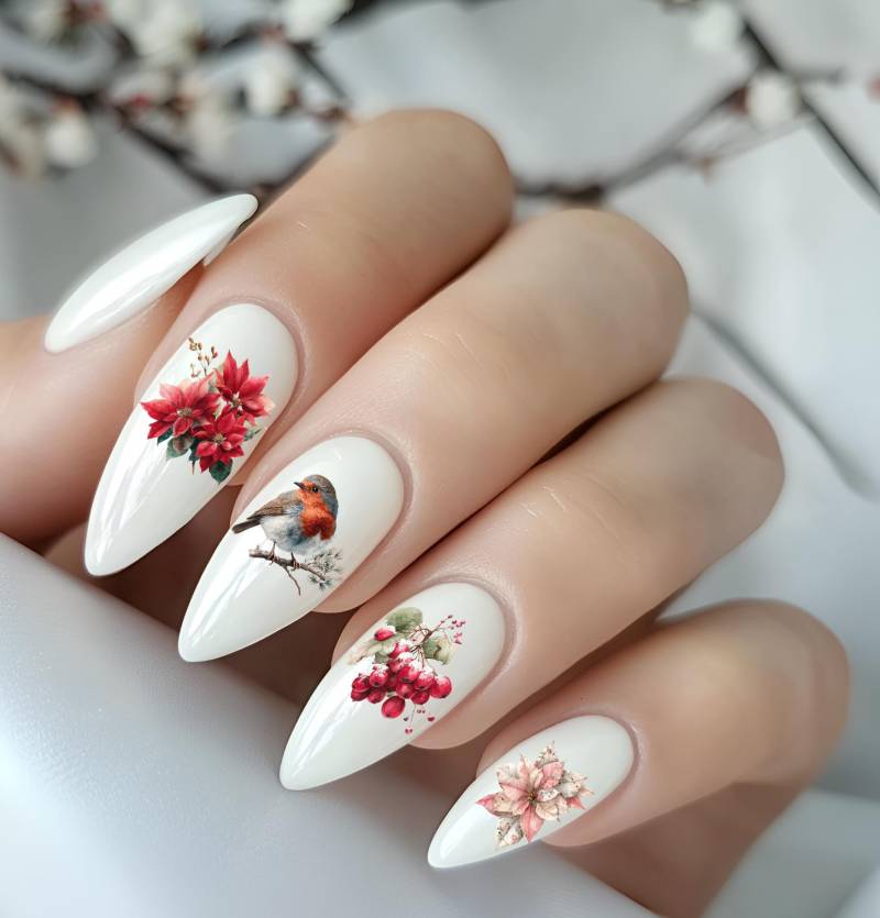 Nagelsticker Winterblumen Nailart Wasserschiebefolie Blumen, Winter, Blätter, Weihnachtsstern Nagelsticker Winterblumen Nailart Wasserschiebefolie Blumen, Winter, Blätter, Weihnachtsstern von Etsy - TheArtofNaildesign