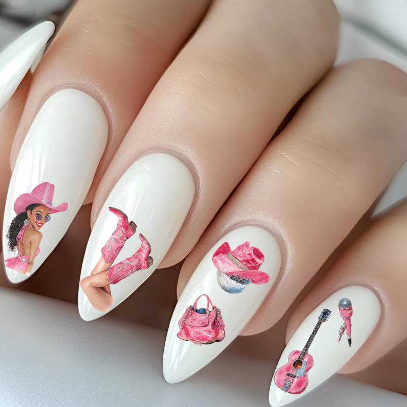 Nail Art Wasser Aufkleber, Cowgirl Western Rodeo Pink Wassernagel Abziehbild, Nagel Wasserschiebefolie Abziehbild Nail Art Wasser Aufkleber, Cowgirl Western Rodeo Pink Wassernagel Abziehbild, Nagel Wasserschiebefolie Abziehbild von Etsy - TheArtofNaildesign