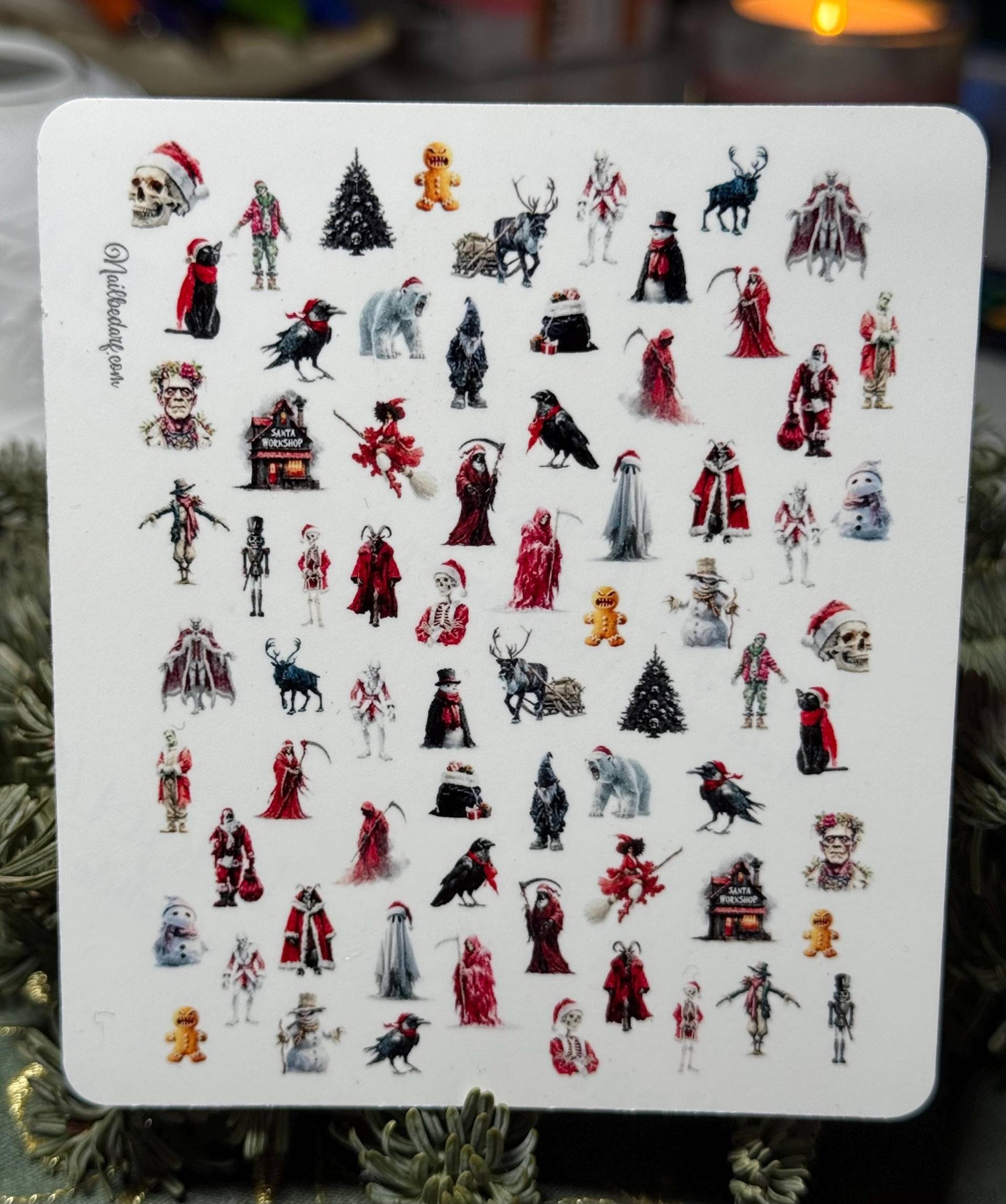 Nail Art Wasser Aufkleber, Krampus, Gothic Weihnachten, Winter, Feiertage, Wassernagel Abziehbild, Nagel Wasserschiebefolie Abziehbild Nail Art Wasser Aufkleber, Krampus, Gothic Weihnachten, Winter, Feiertage, Wassernagel Abziehbild, Nagel Wasserschiebefolie Abziehbild von Etsy - TheArtofNaildesign