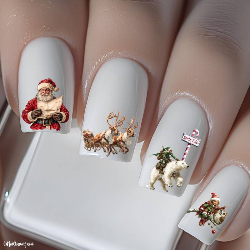 Nail Art Wasser Aufkleber, Nordpol, Rentier Polar Express, Wassernagel Abziehbild, Nagel Wasserschiebefolie Abziehbild Nail Art Wasser Aufkleber, Nordpol, Rentier Polar Express, Wassernagel Abziehbild, Nagel Wasserschiebefolie Abziehbild von Etsy - TheArtofNaildesign