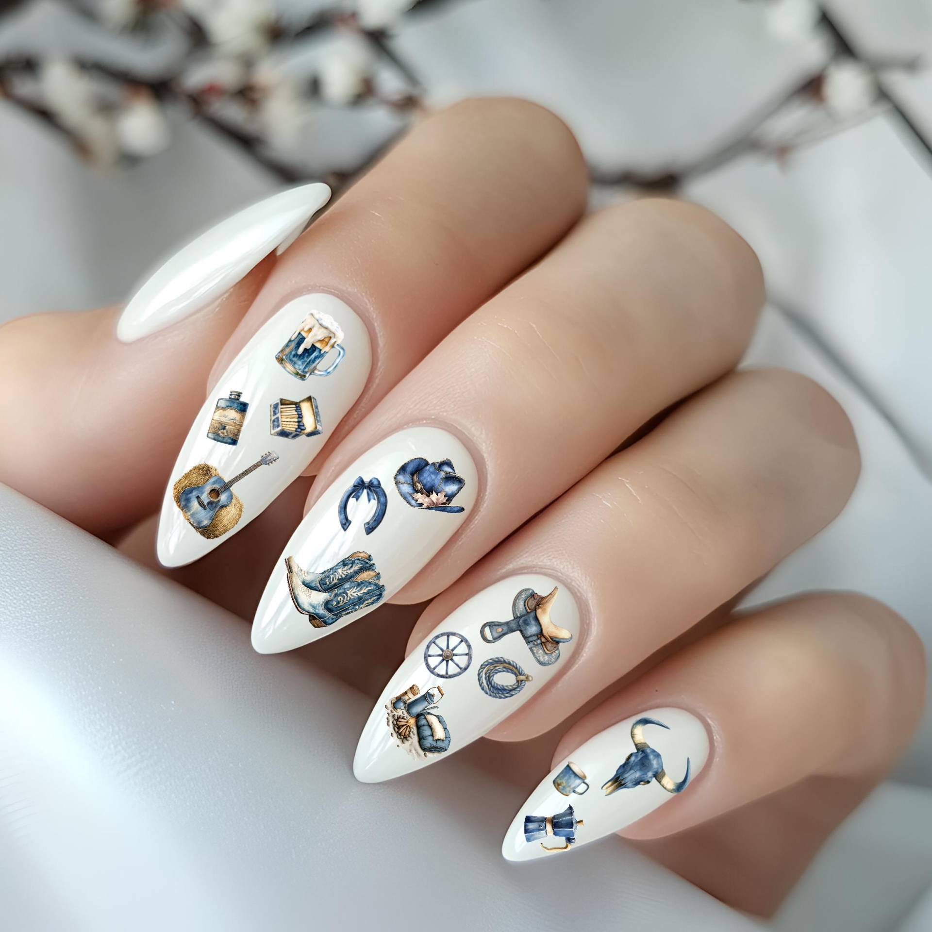 Nail Art Wasser Aufkleber Blue Country, Westernstyle, Jeansblau, Wassernagel Abziehbild, Nagel Wasserschiebefolie Nail Art Wasser Aufkleber Blue Country, Westernstyle, Jeansblau, Wassernagel Abziehbild, Nagel Wasserschiebefolie von Etsy - TheArtofNaildesign